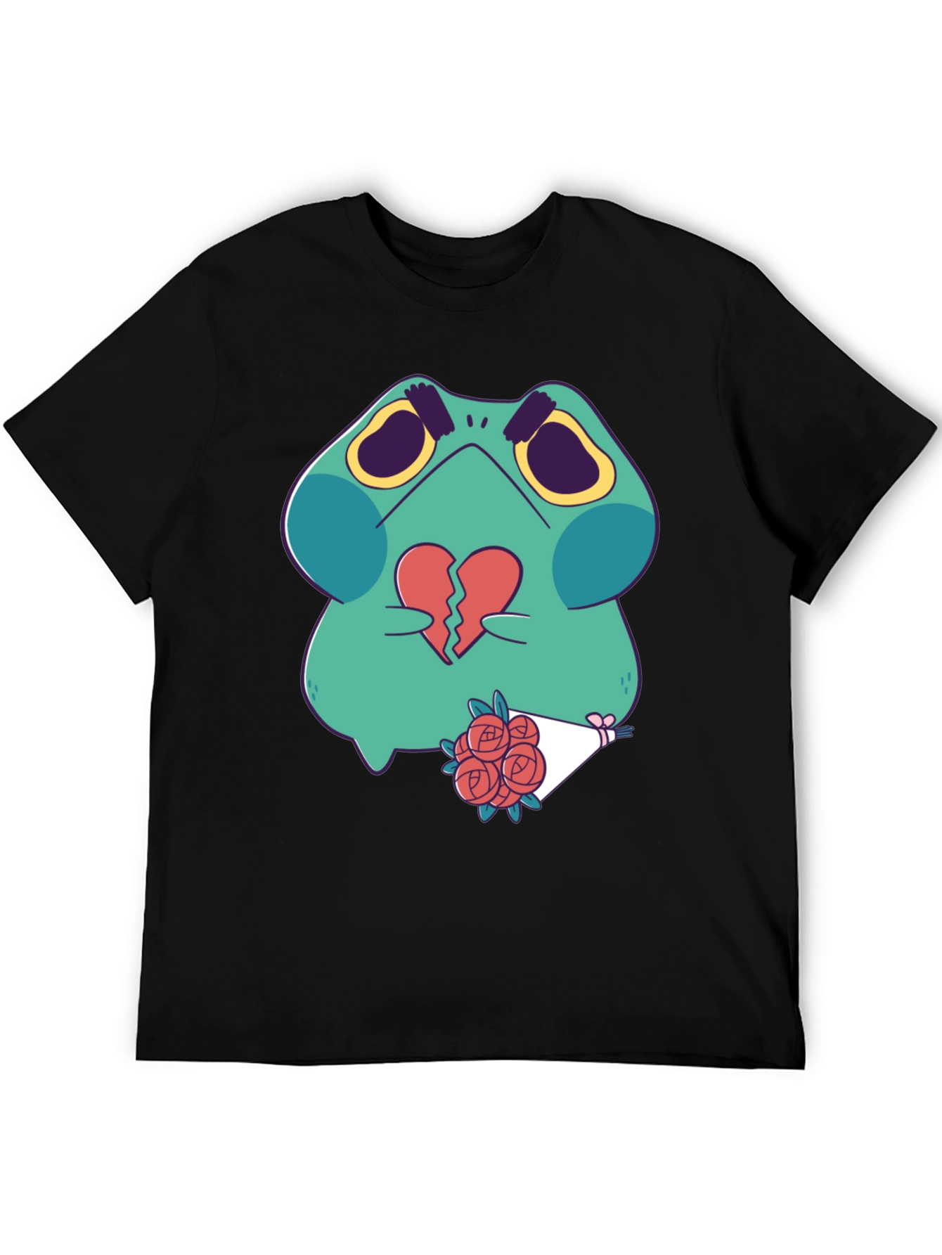 Sad Frog with Broken Heart Graphic T-Shirt