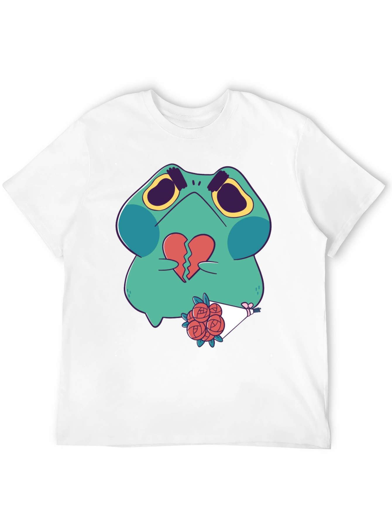 Sad Frog with Broken Heart Graphic T-Shirt