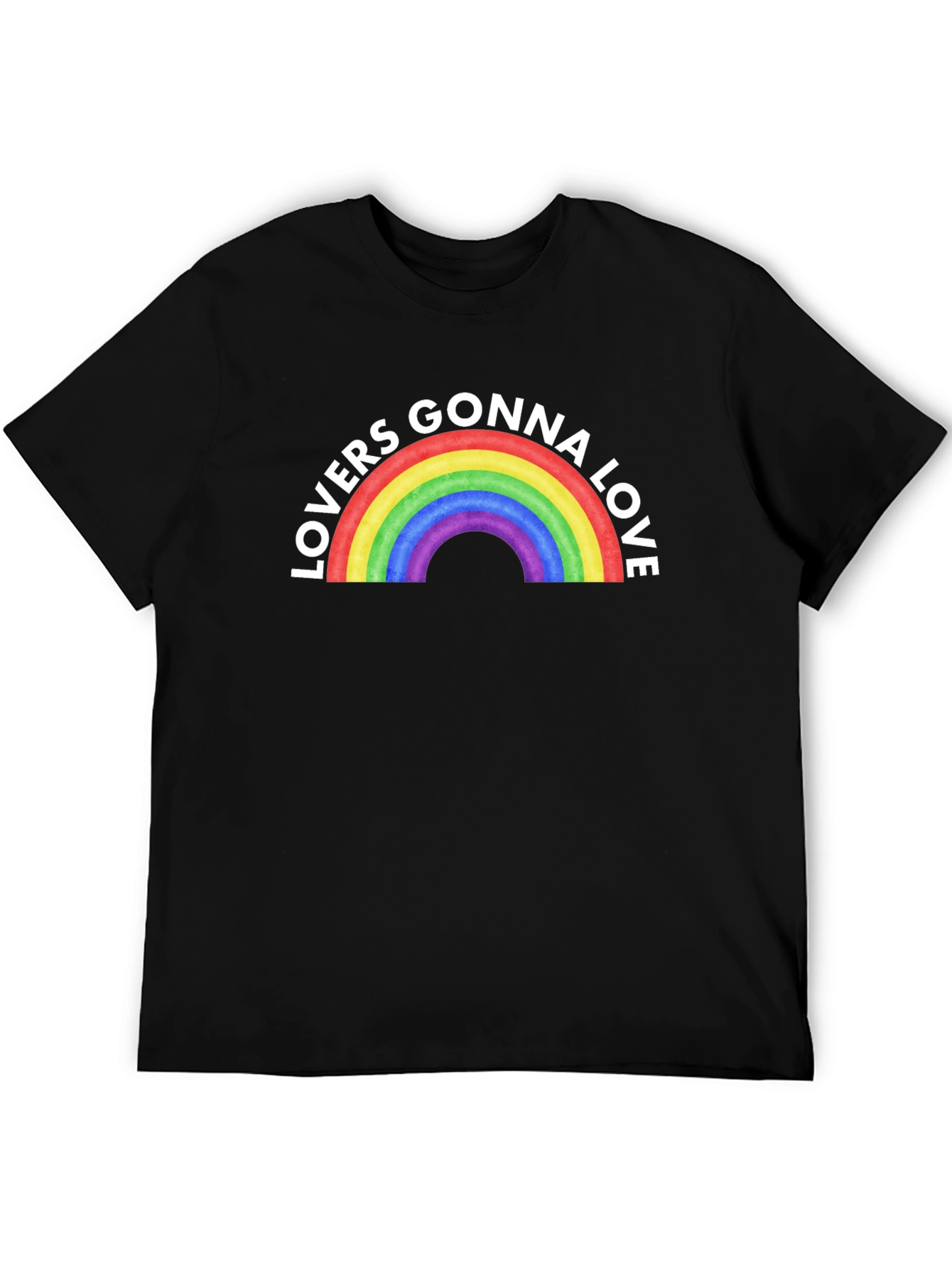 Lovers Gonna Love Rainbow T-Shirt - Black