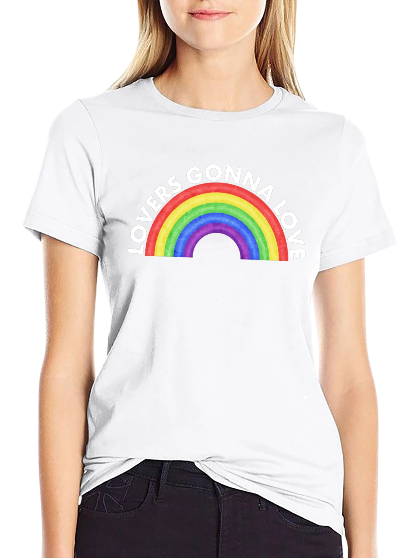 Lovers Gonna Love Rainbow T-Shirt - Black