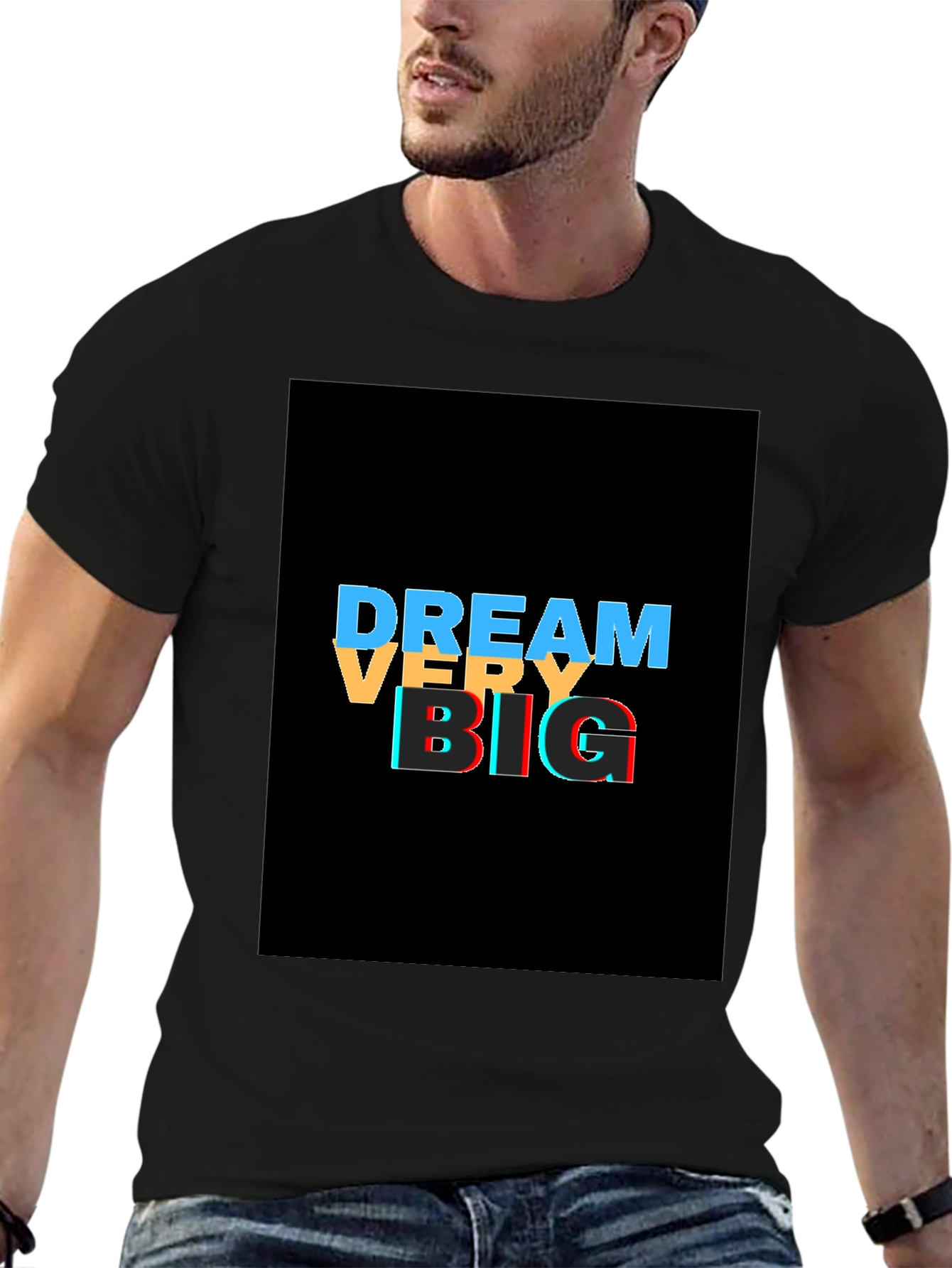 Dream Big Graphic Tee - Stylish Black T-Shirt
