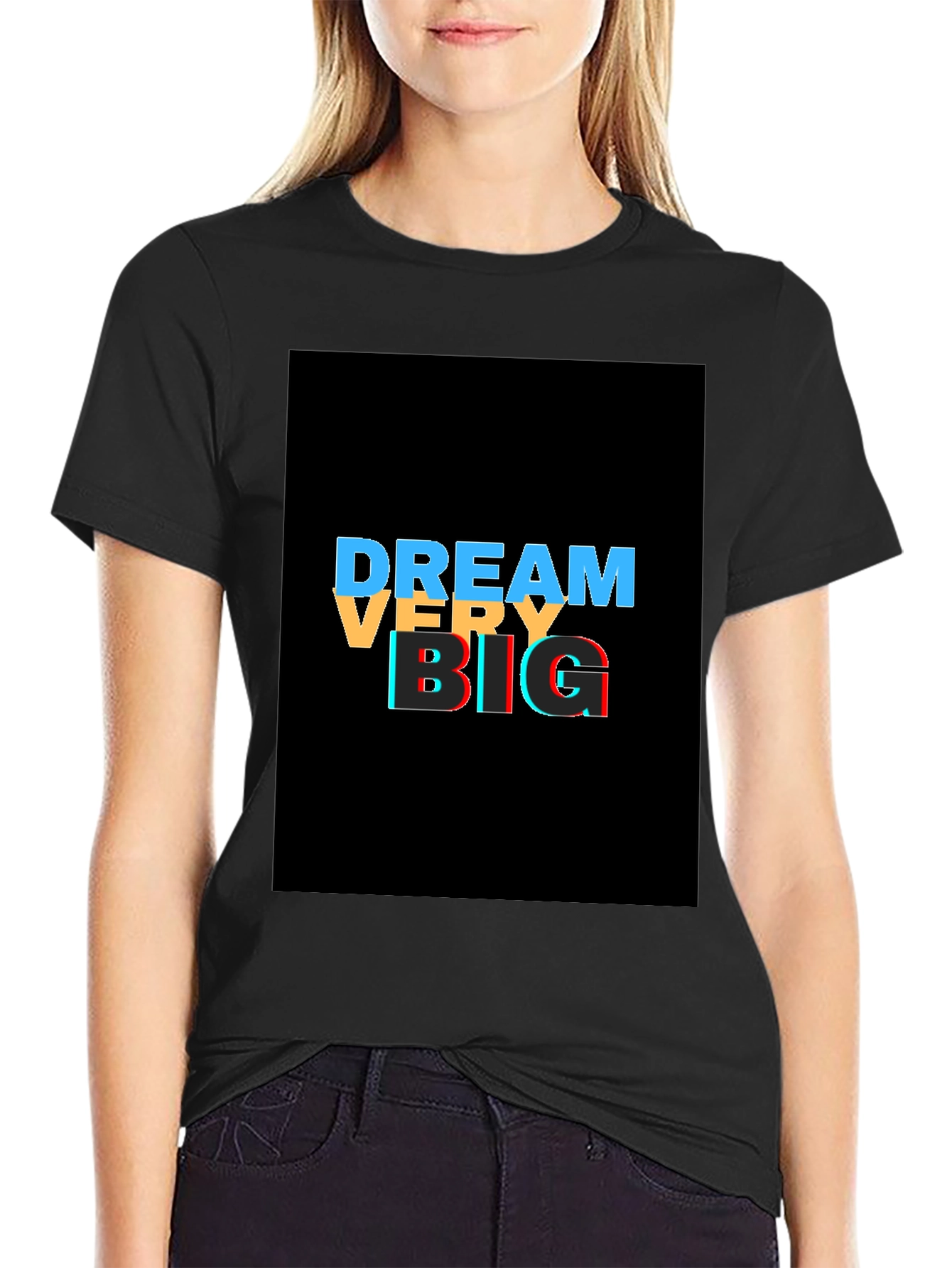 Dream Big Graphic Tee - Stylish Black T-Shirt