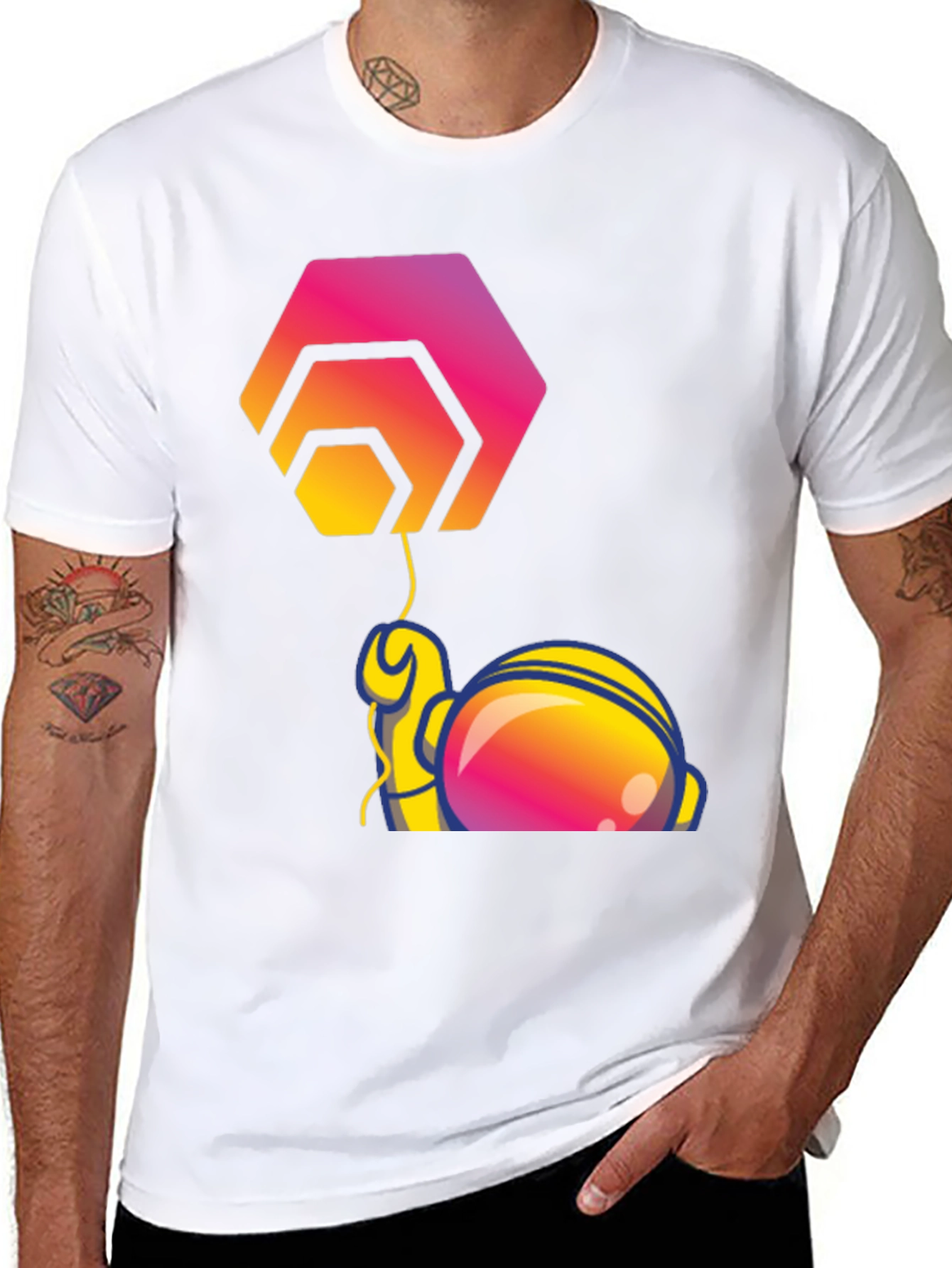 HEX Astronaut T-Shirt - Crypto Fashion