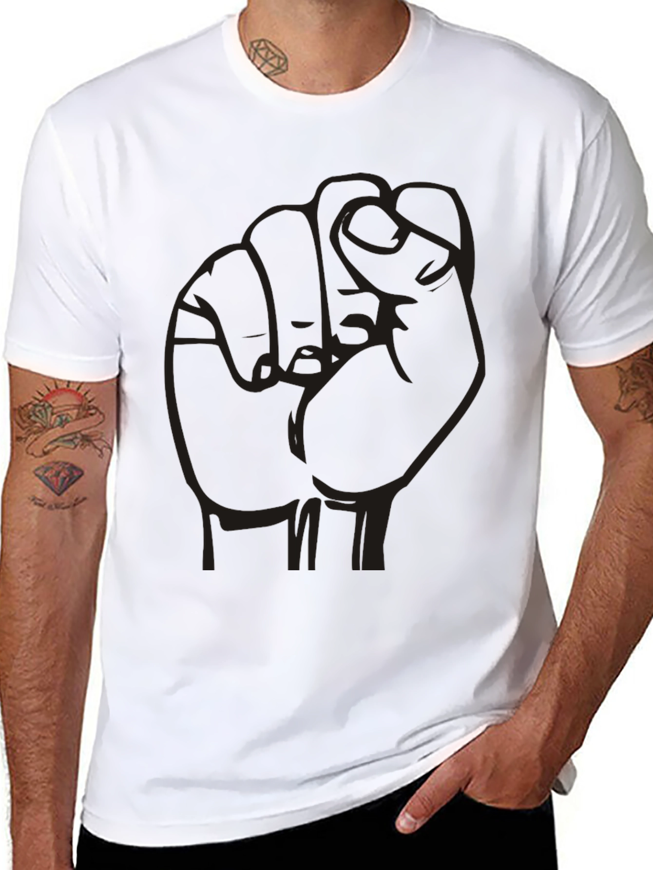 Empowered Fist Graphic Tee - Black Unisex Shirt