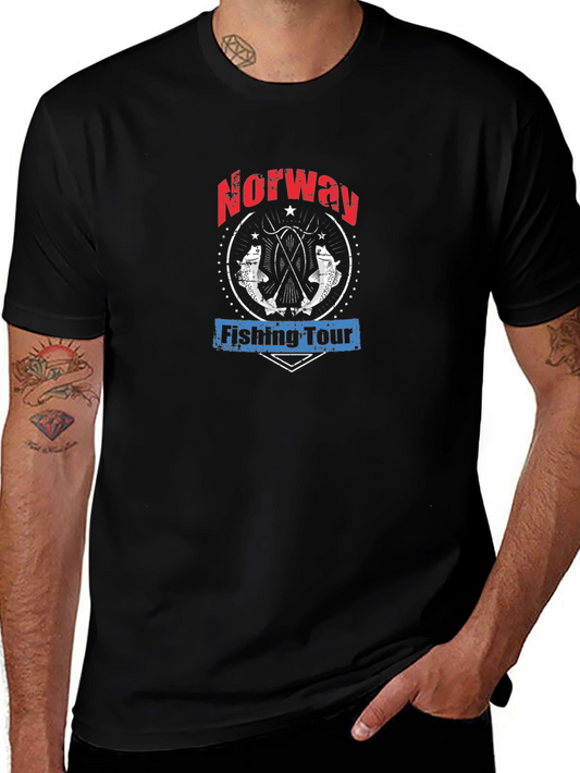 Norway Fishing Tour Black T-Shirt
