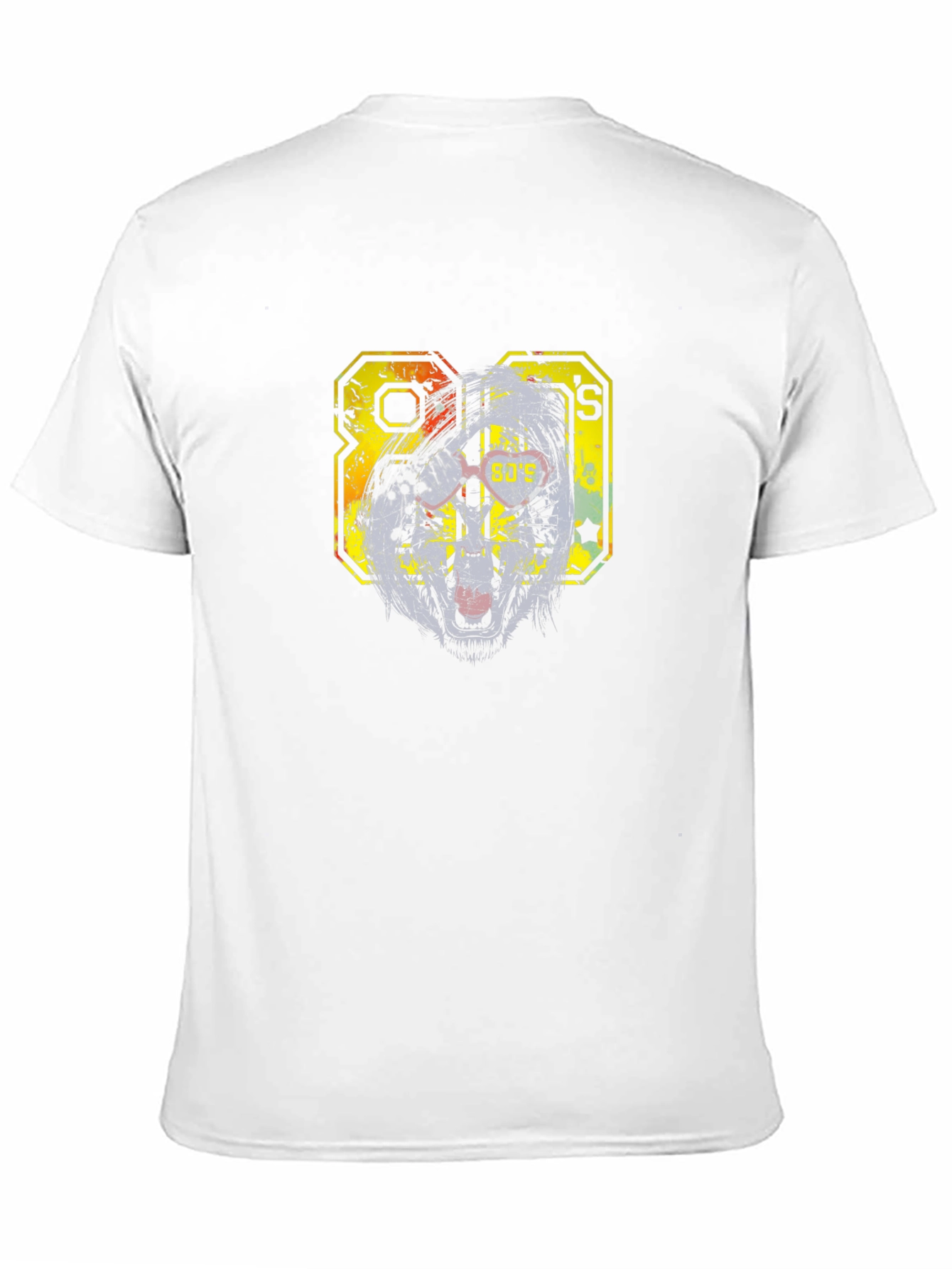 Retro 80s Graphic Print Black T-Shirt