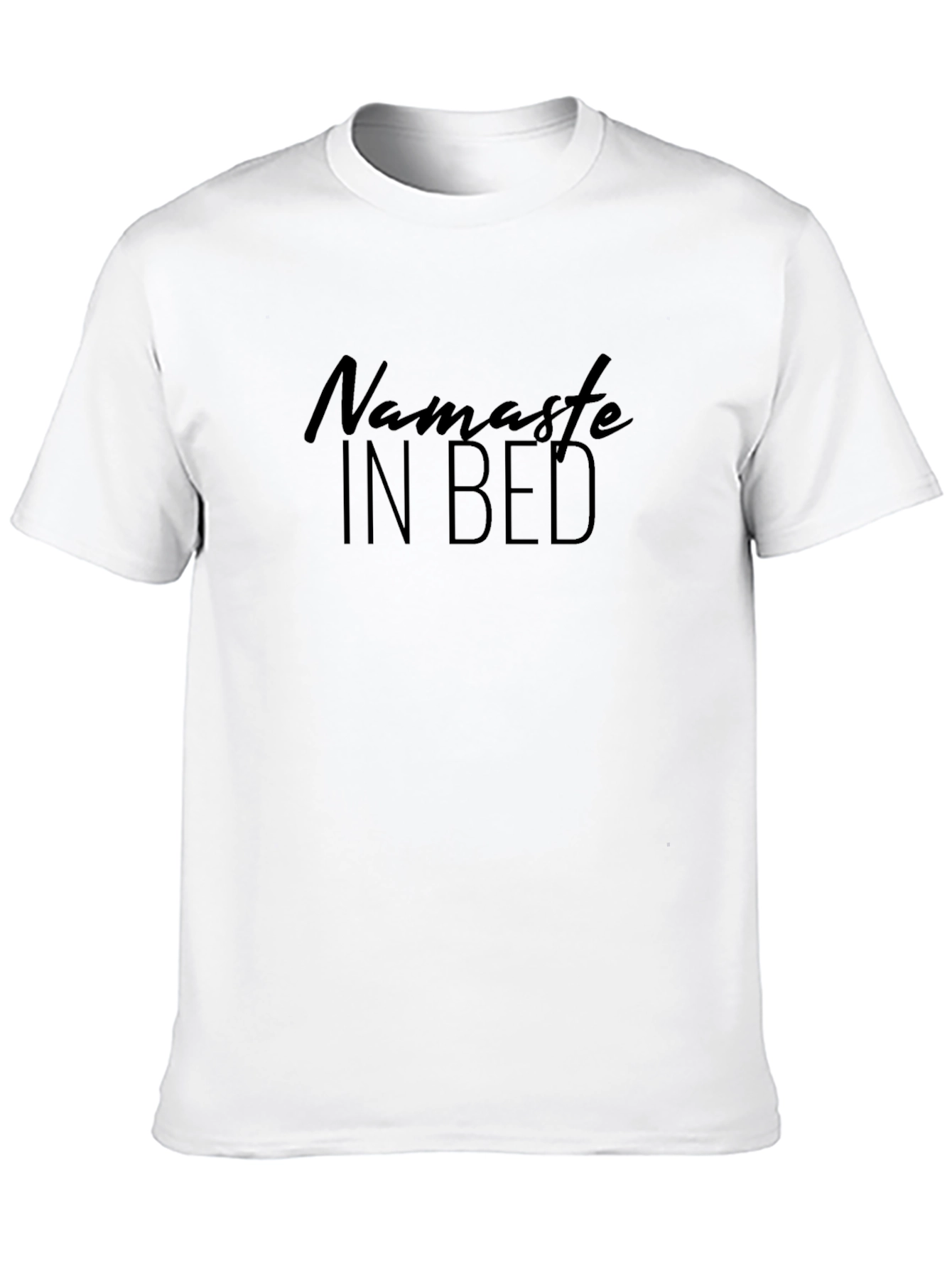 Namaste In Bed Black T-Shirt - Relaxed Comfort