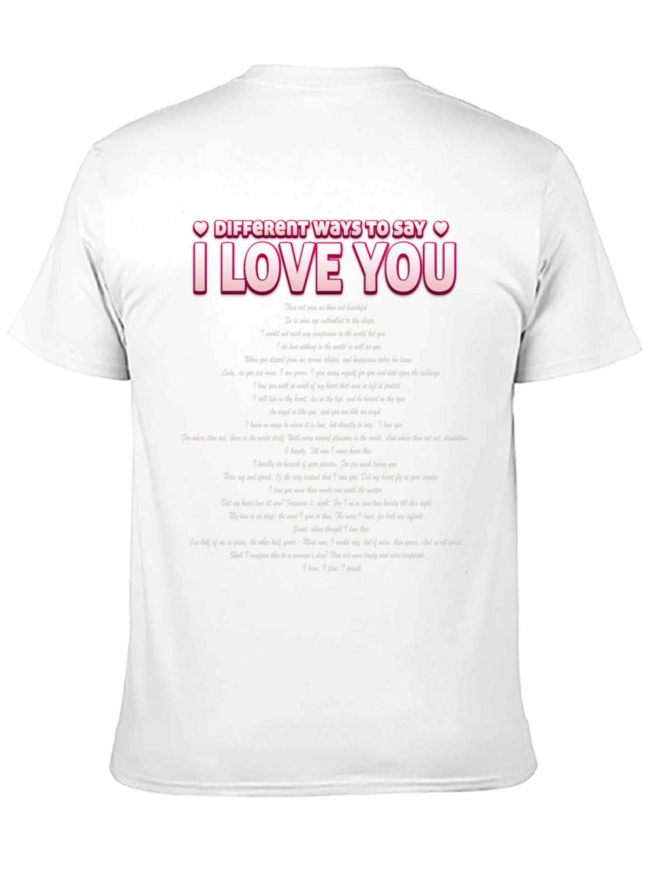 I Love You Ways Black Tee Shirt