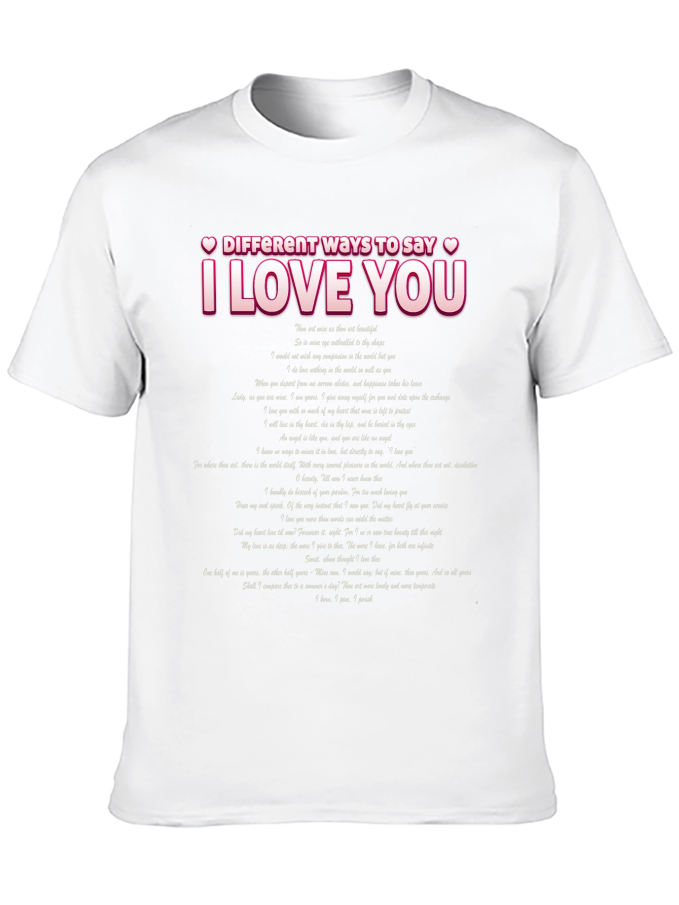 I Love You Ways Black Tee Shirt
