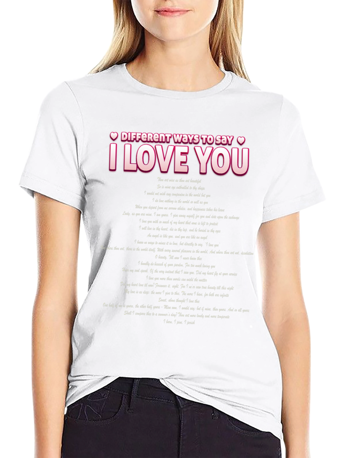 I Love You Ways Black Tee Shirt