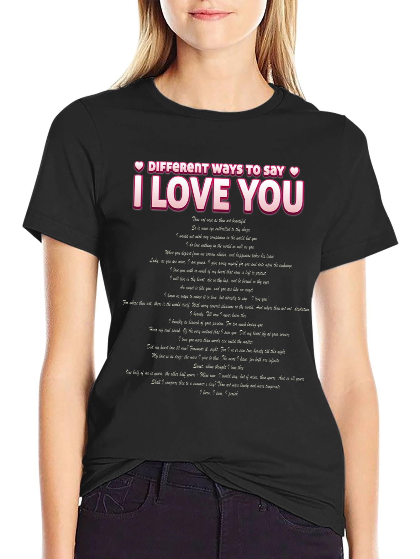 I Love You Ways Black Tee Shirt