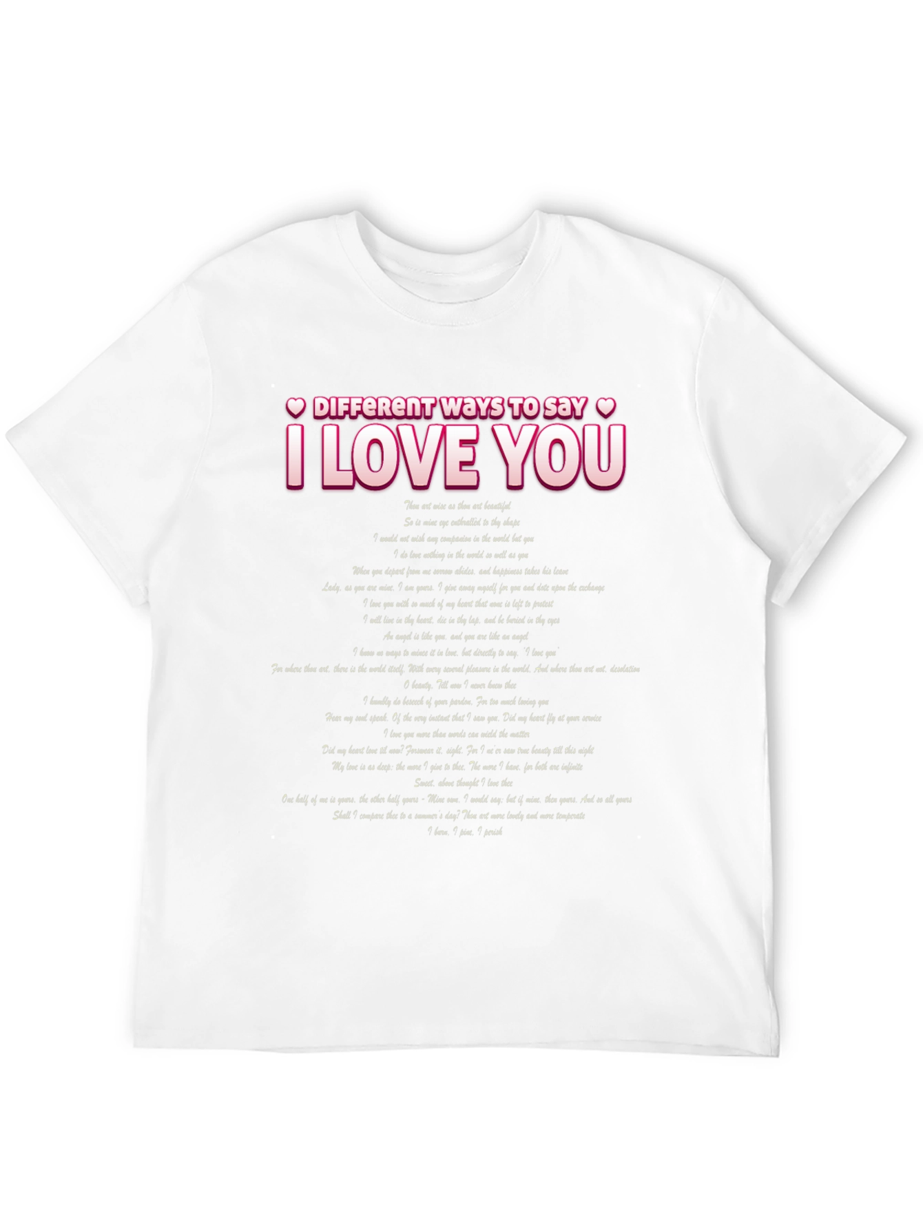 I Love You Ways Black Tee Shirt