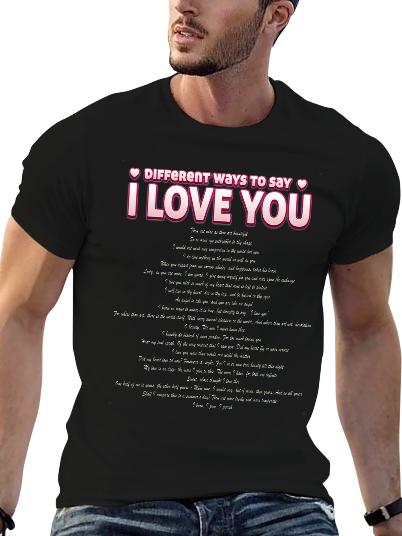 I Love You Ways Black Tee Shirt