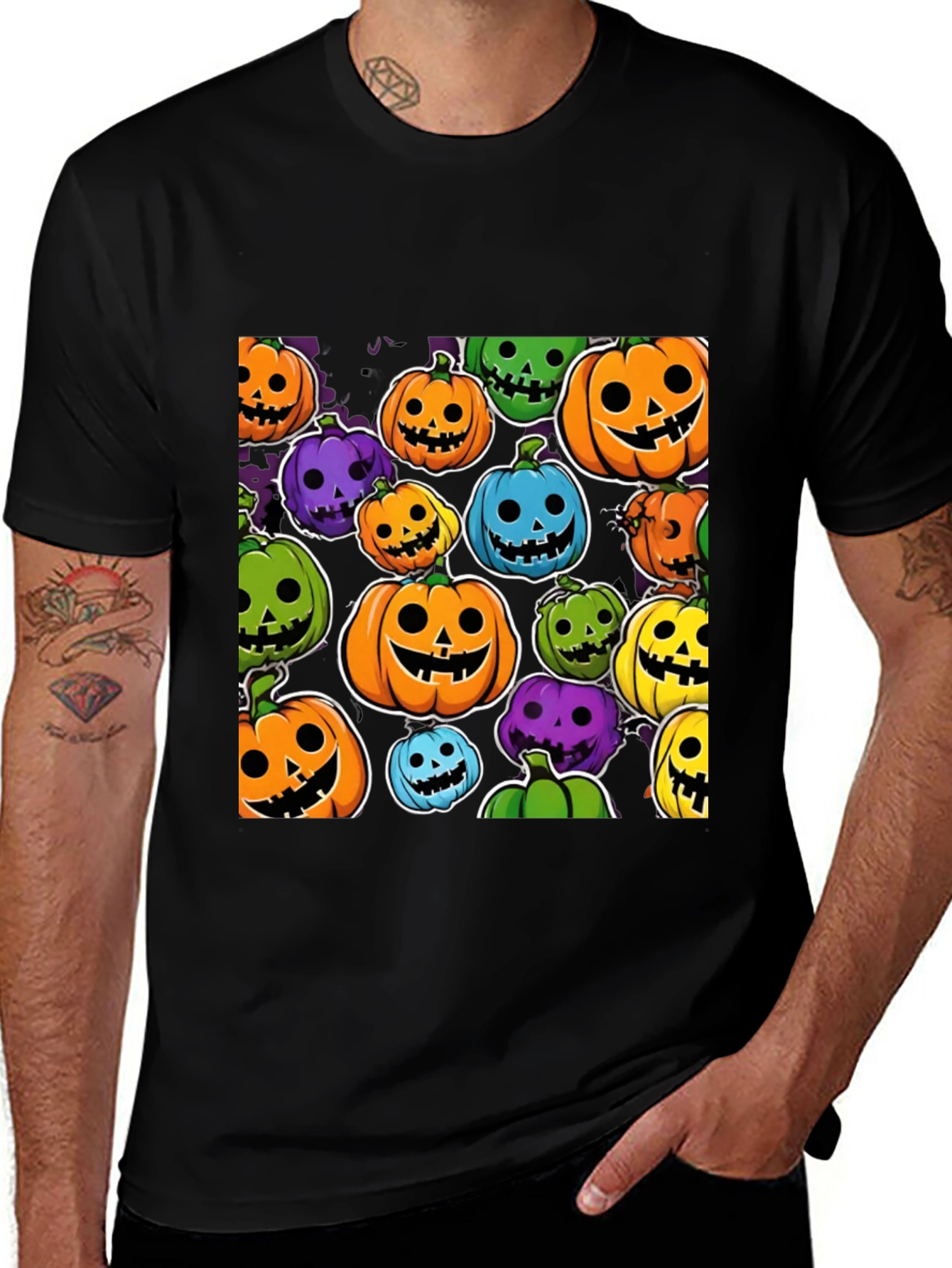 Halloween Pumpkin Print T-Shirt