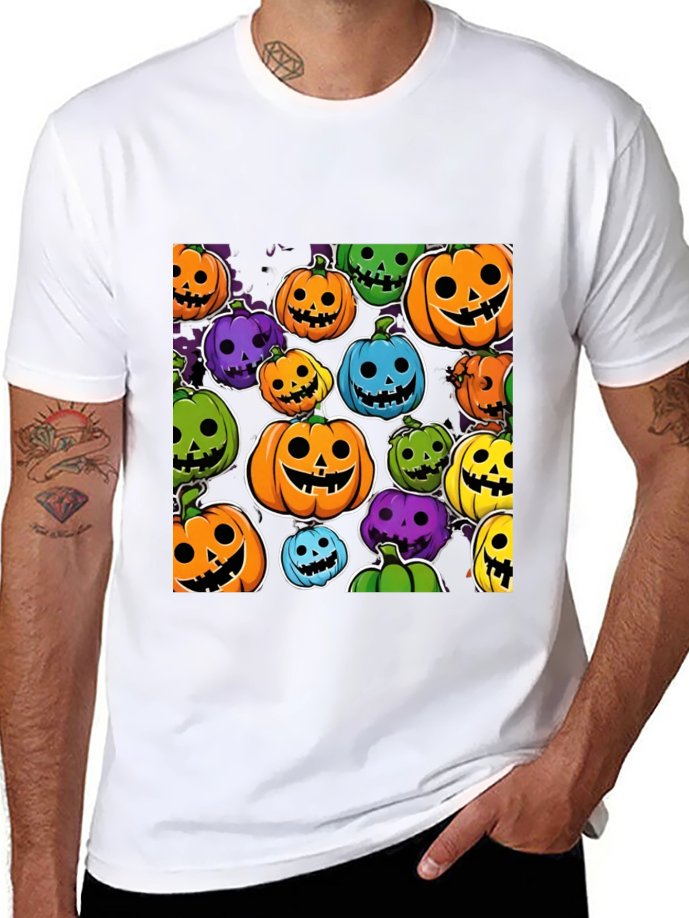 Halloween Pumpkin Print T-Shirt