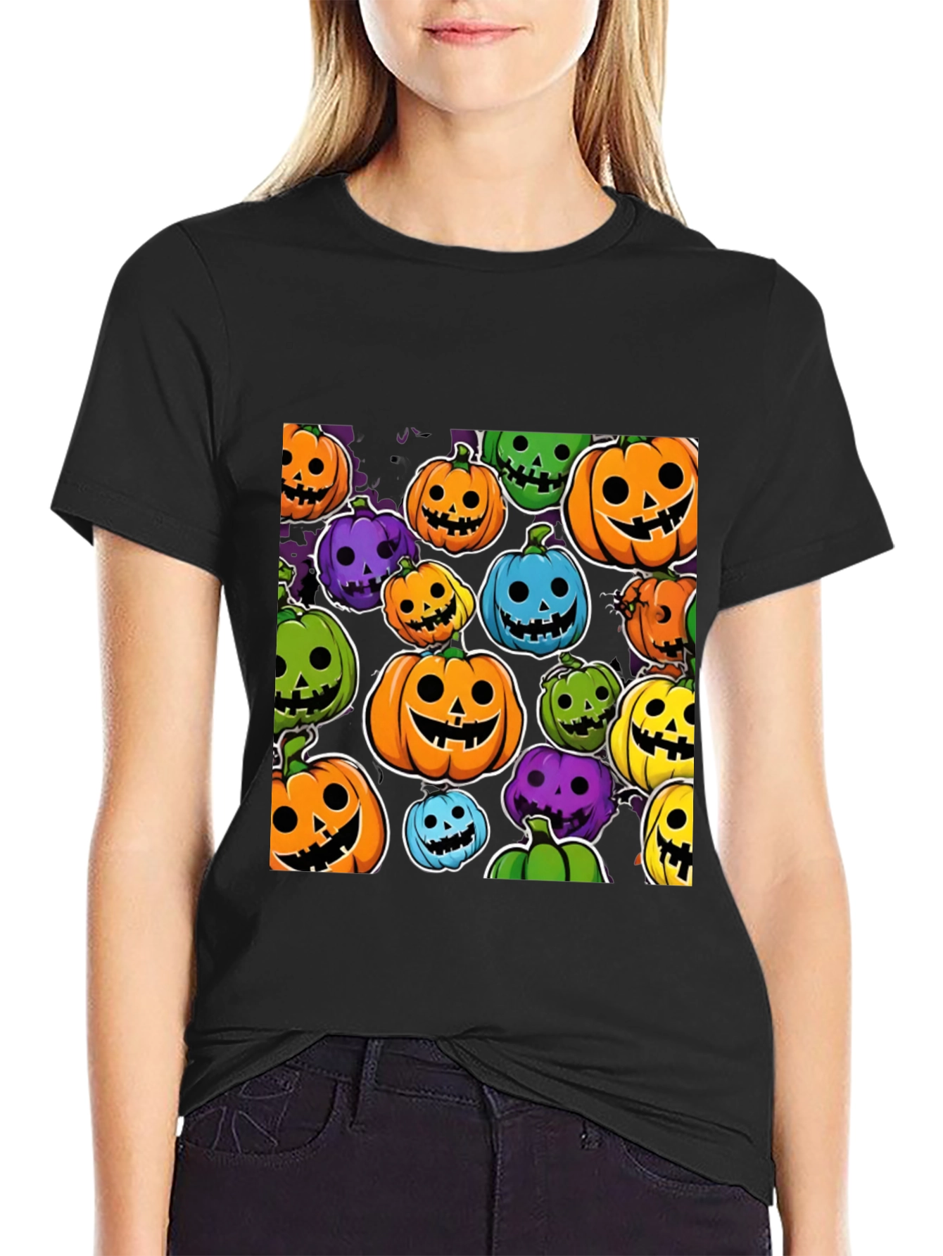 Halloween Pumpkin Print T-Shirt