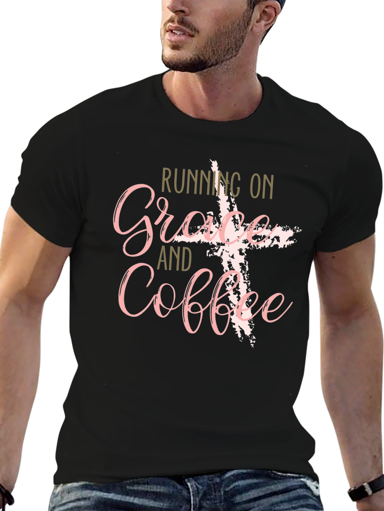 Grace & Coffee T-Shirt - Christian Faith Apparel