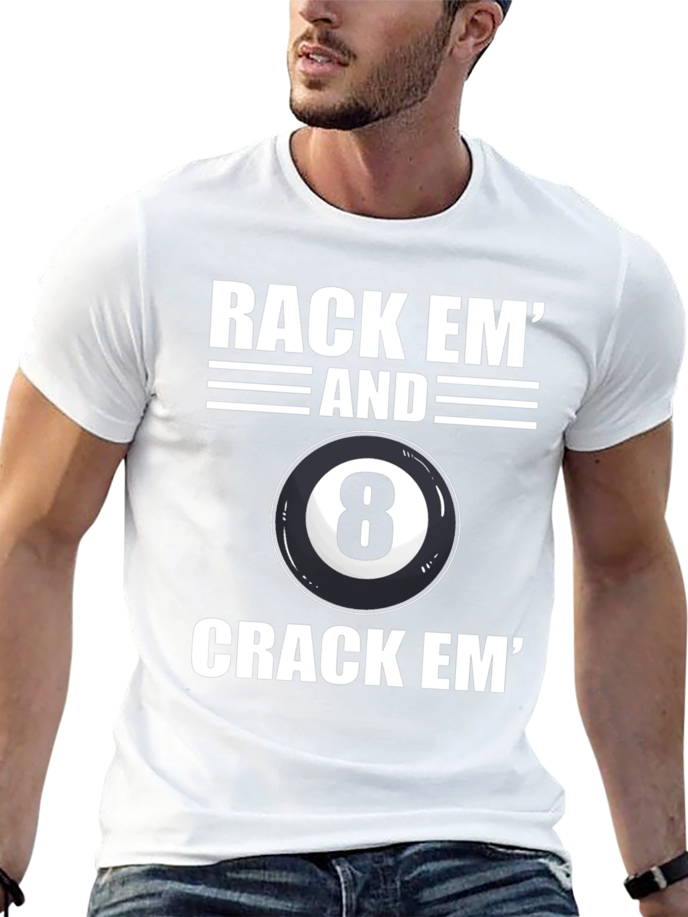 Rack Em Eight Ball Graphic Tee