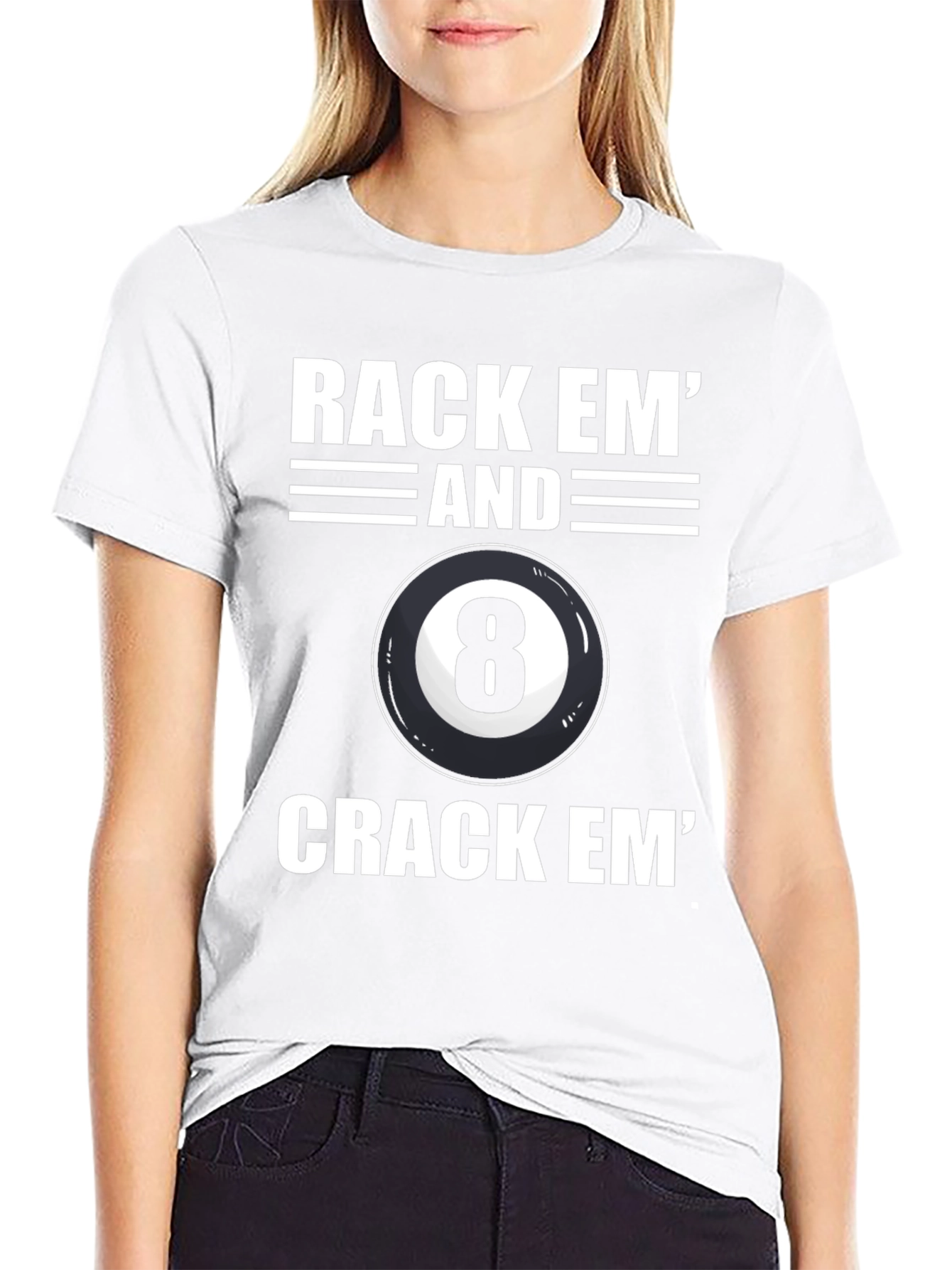 Rack Em Eight Ball Graphic Tee
