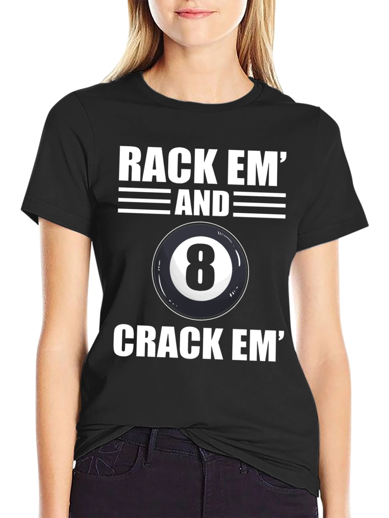 Rack Em Eight Ball Graphic Tee