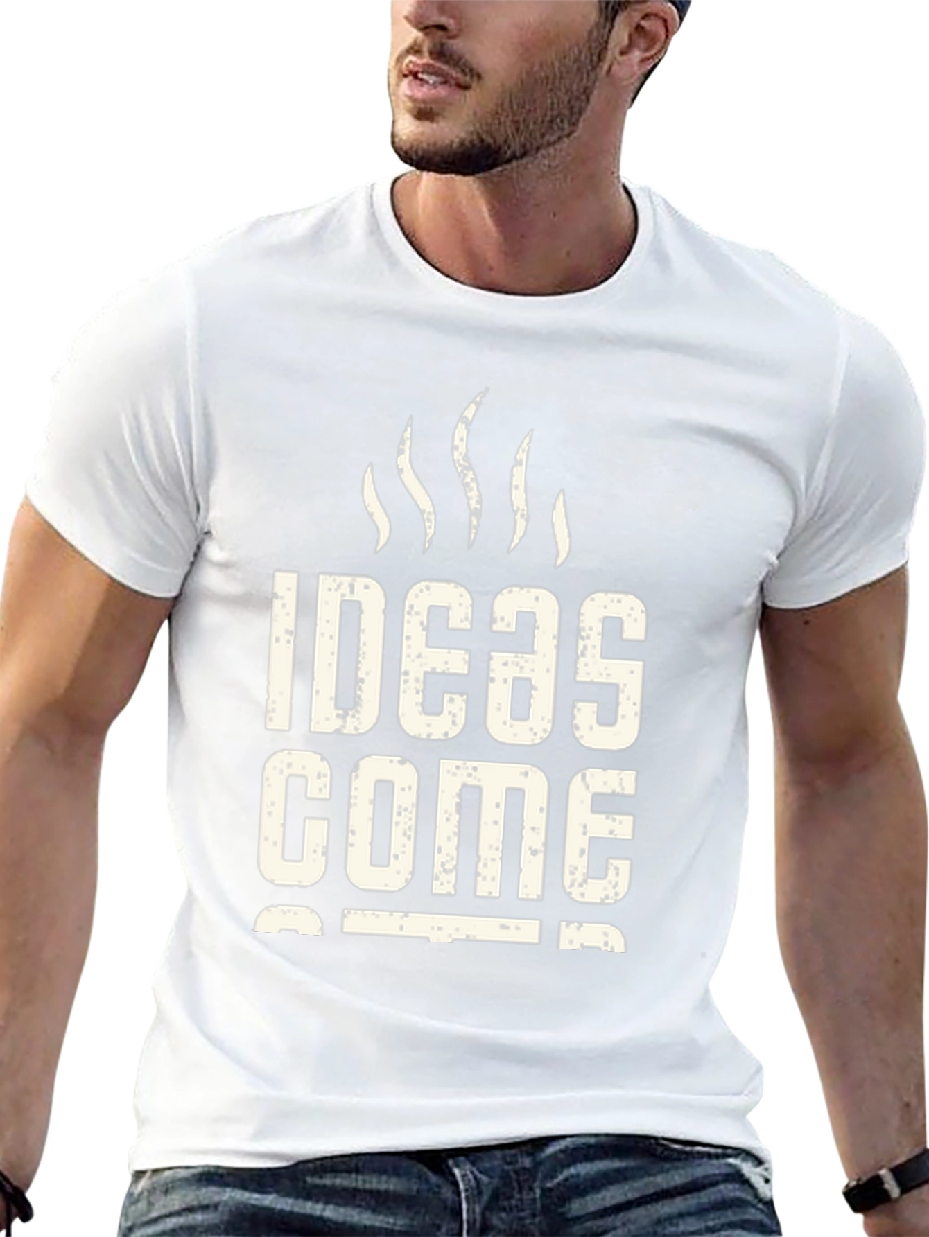 Ideas Come Cheap Black Graphic T-Shirt
