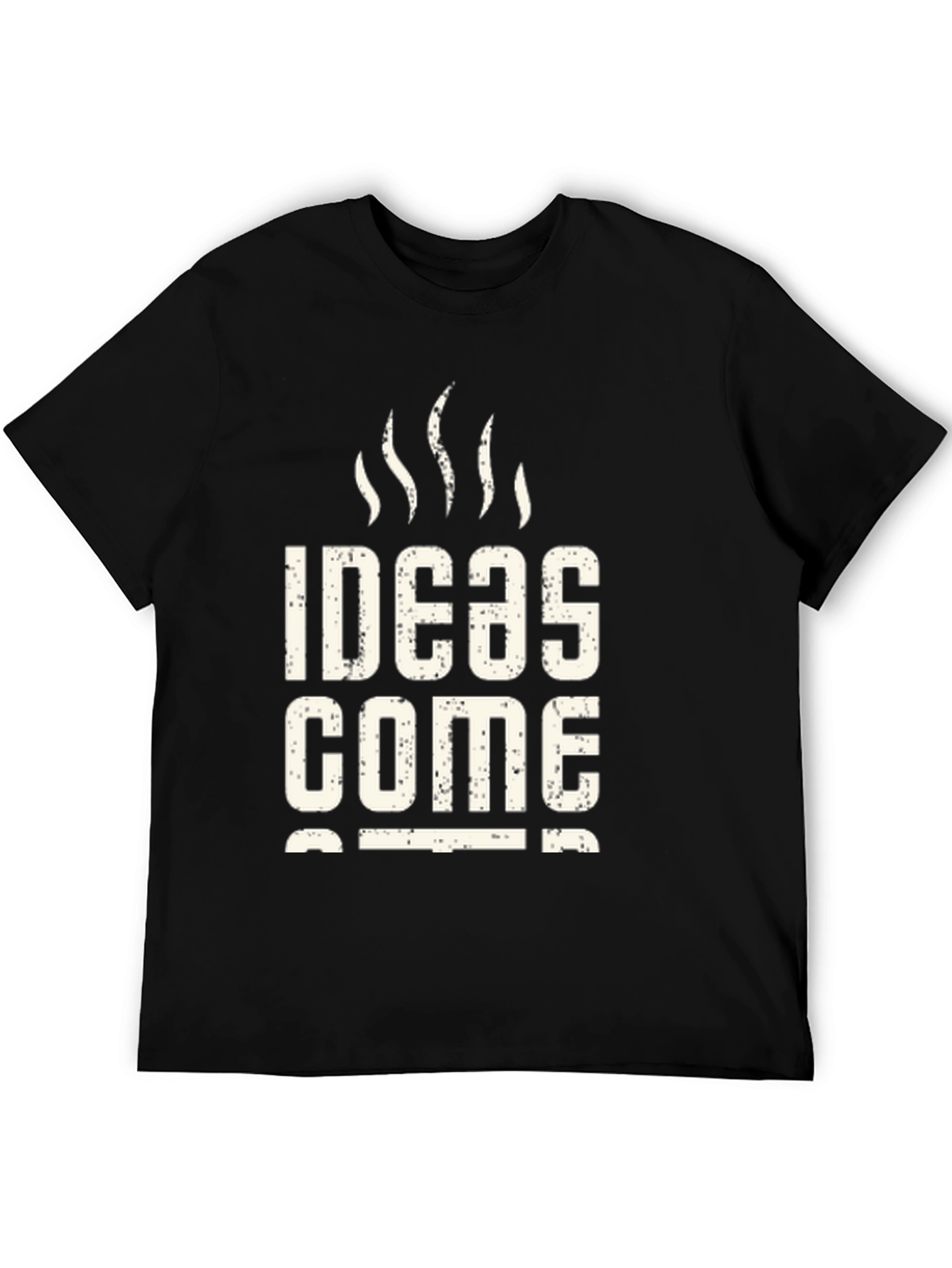 Ideas Come Cheap Black Graphic T-Shirt