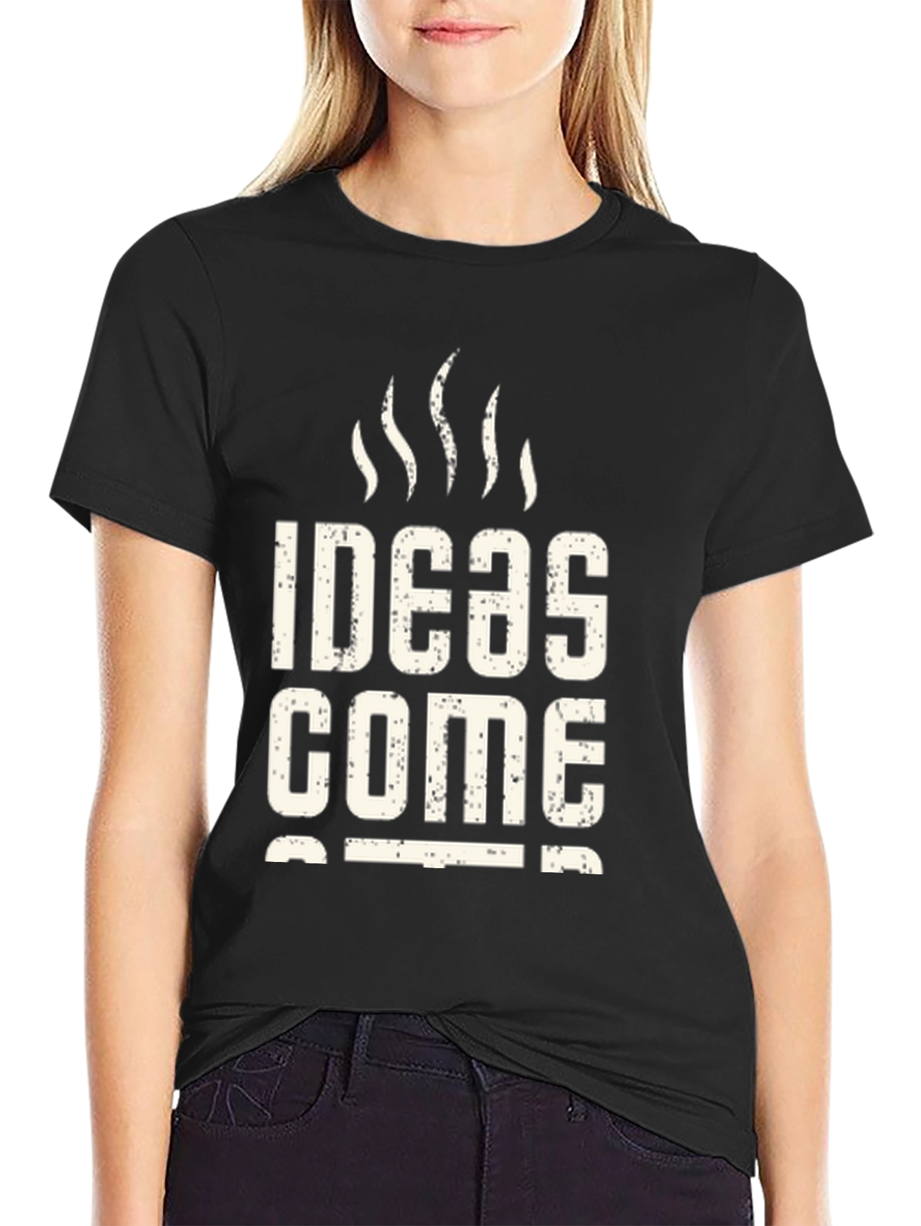 Ideas Come Cheap Black Graphic T-Shirt