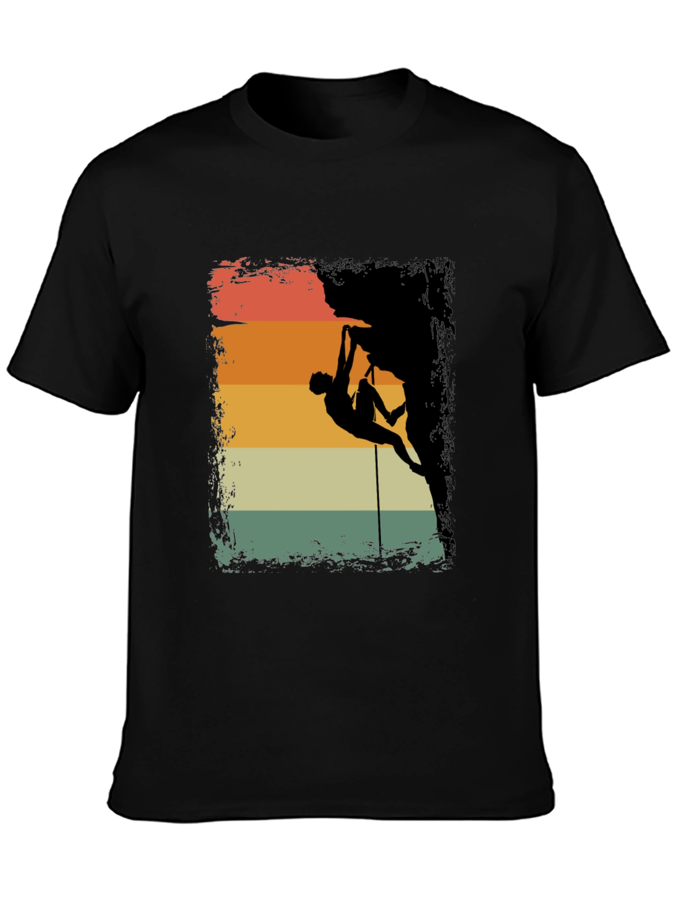 Climbing Silhouette Retro Style Graphic Tee