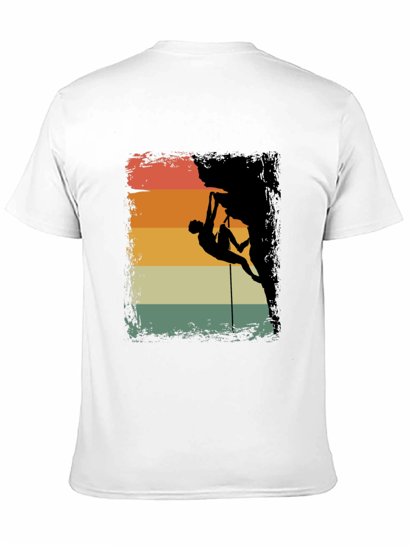 Climbing Silhouette Retro Style Graphic Tee
