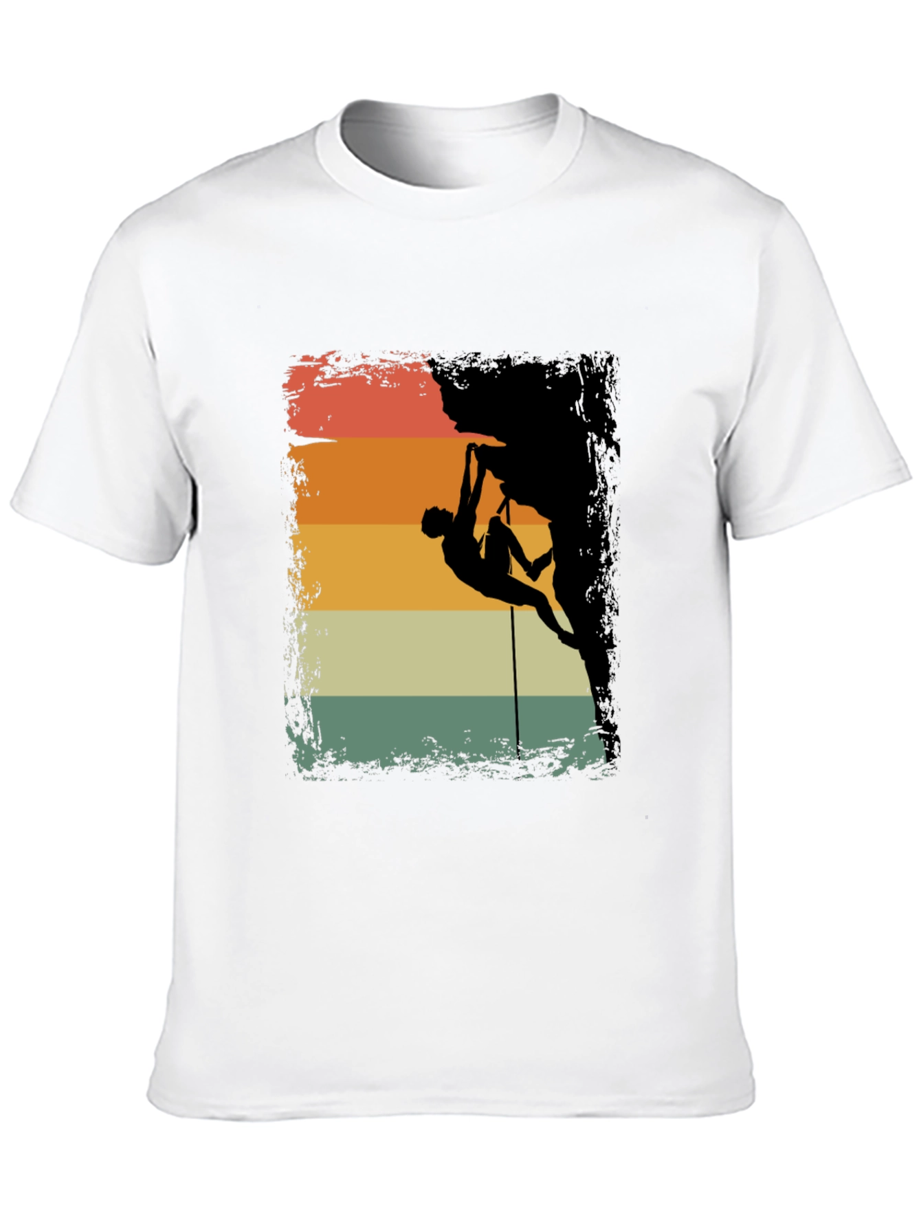 Climbing Silhouette Retro Style Graphic Tee