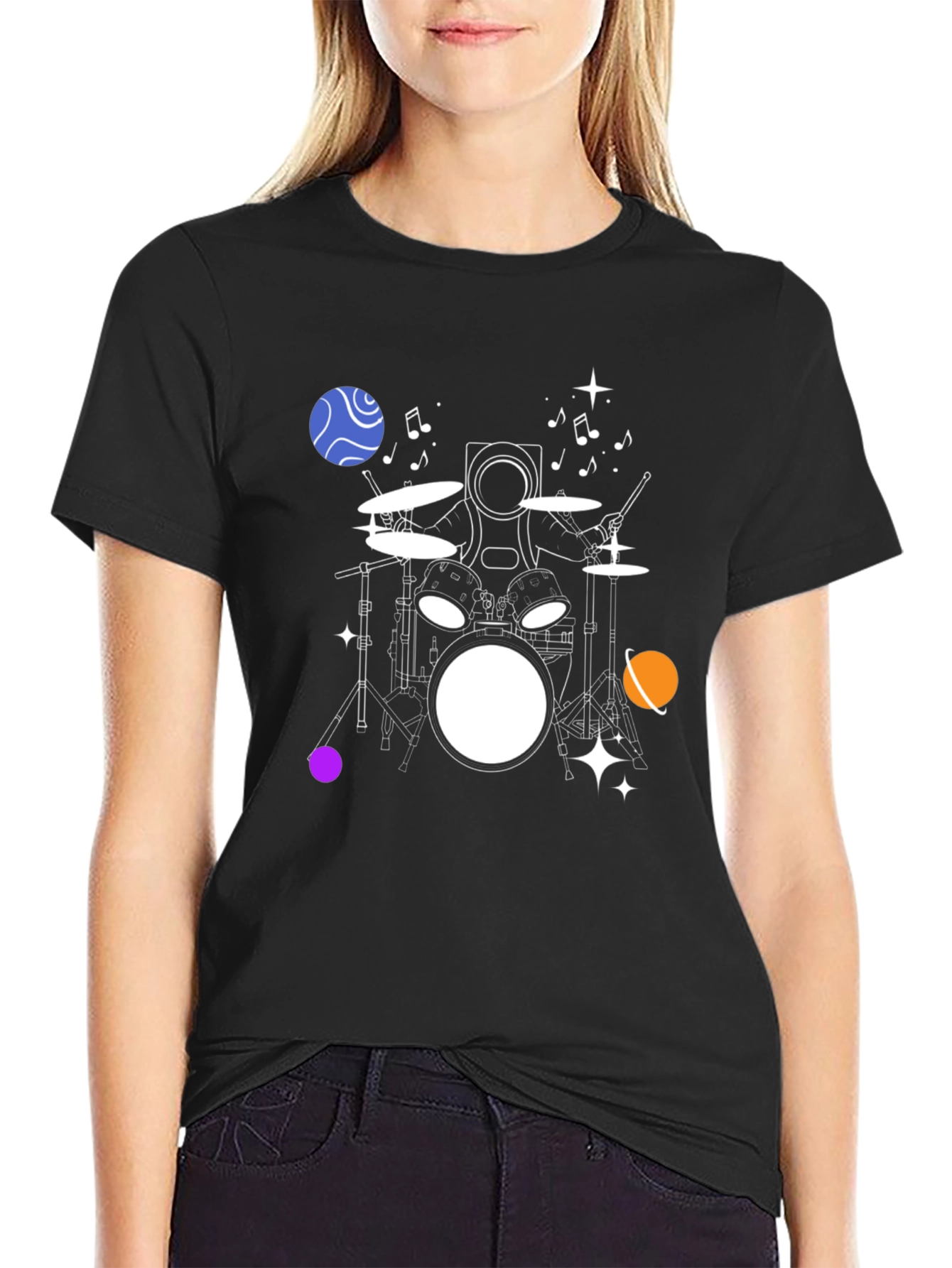 Astronaut Drummer T-Shirt