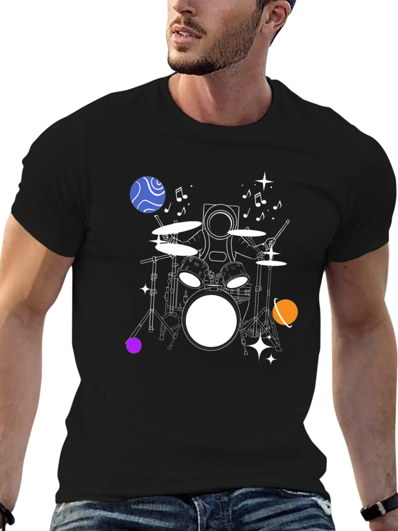 Astronaut Drummer T-Shirt