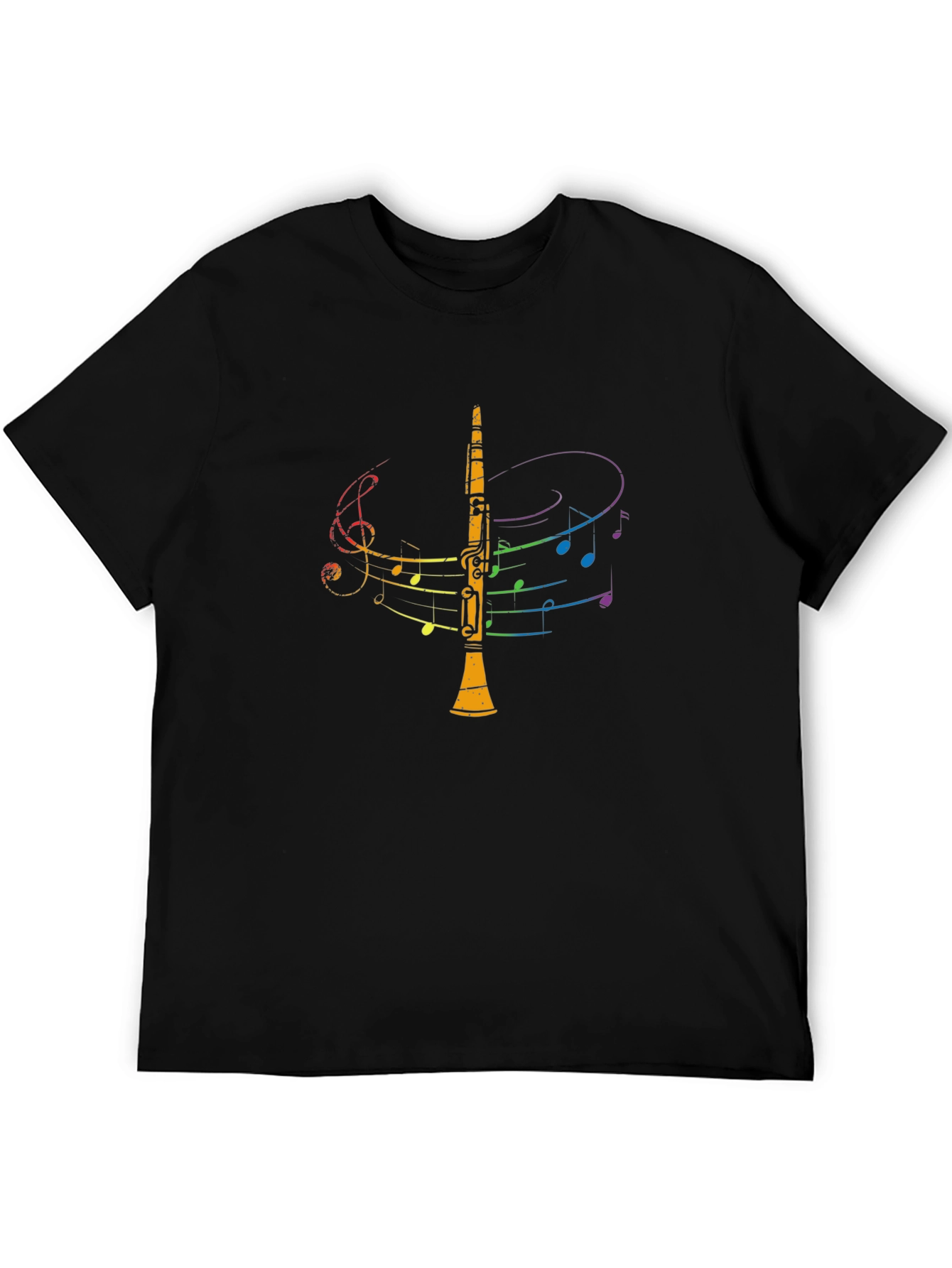Musical Clarinet Graphic Tee - Black
