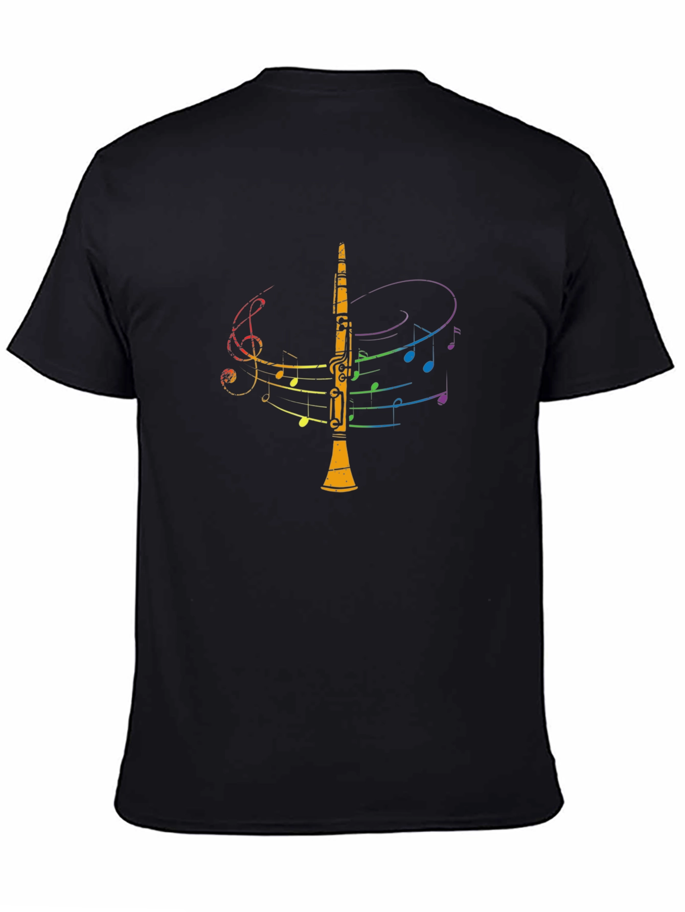 Musical Clarinet Graphic Tee - Black