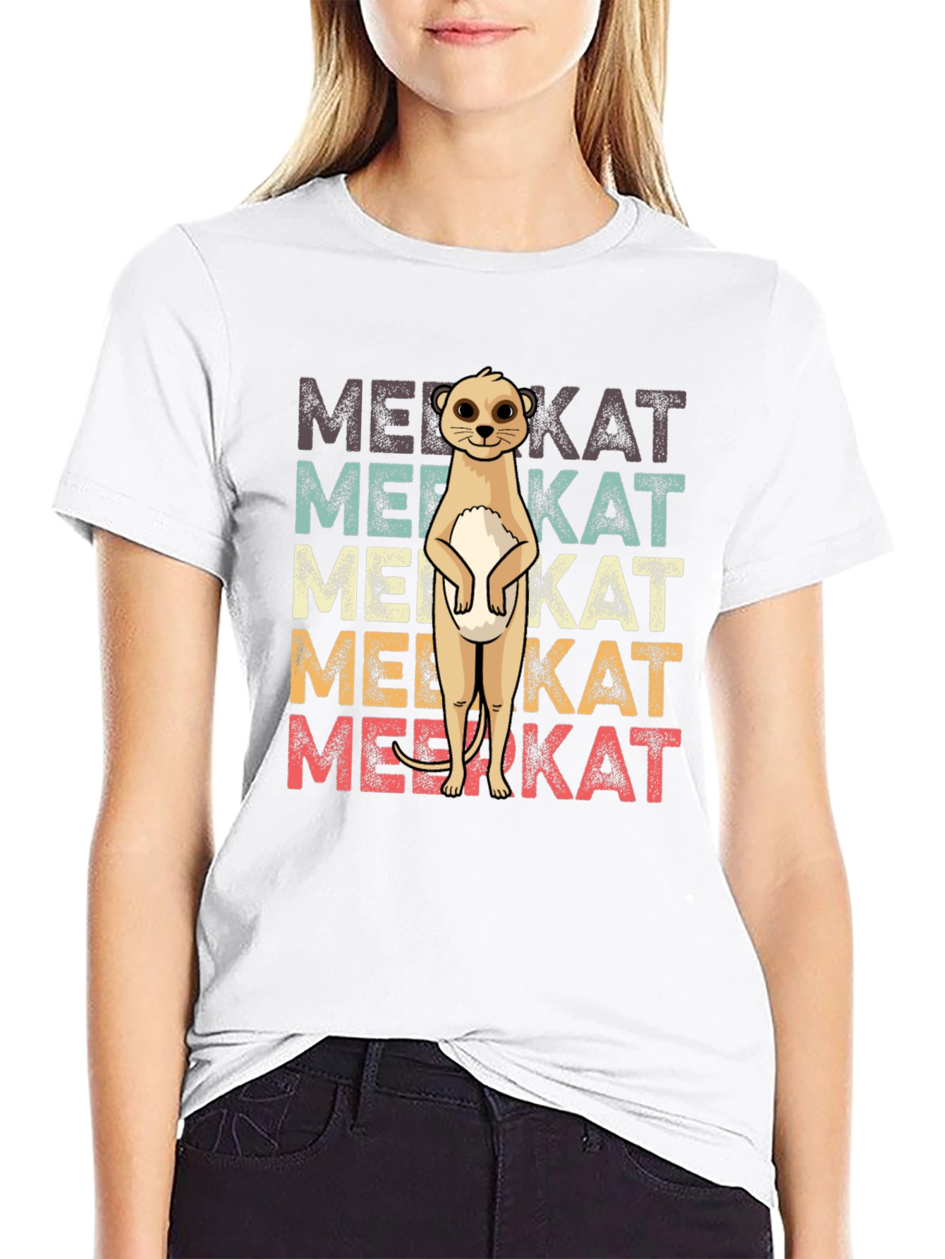 Meerkat T-Shirt - Retro Animal Design