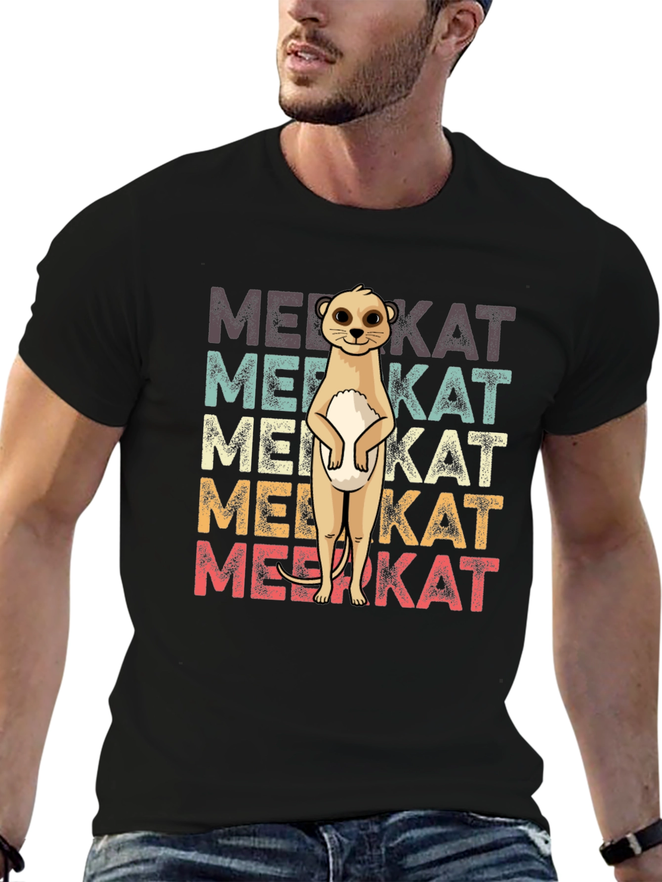 Meerkat T-Shirt - Retro Animal Design