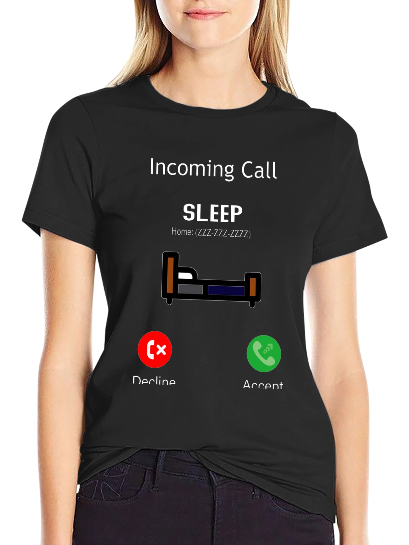 Incoming Call Sleep T-Shirt - Funny & Comfortable