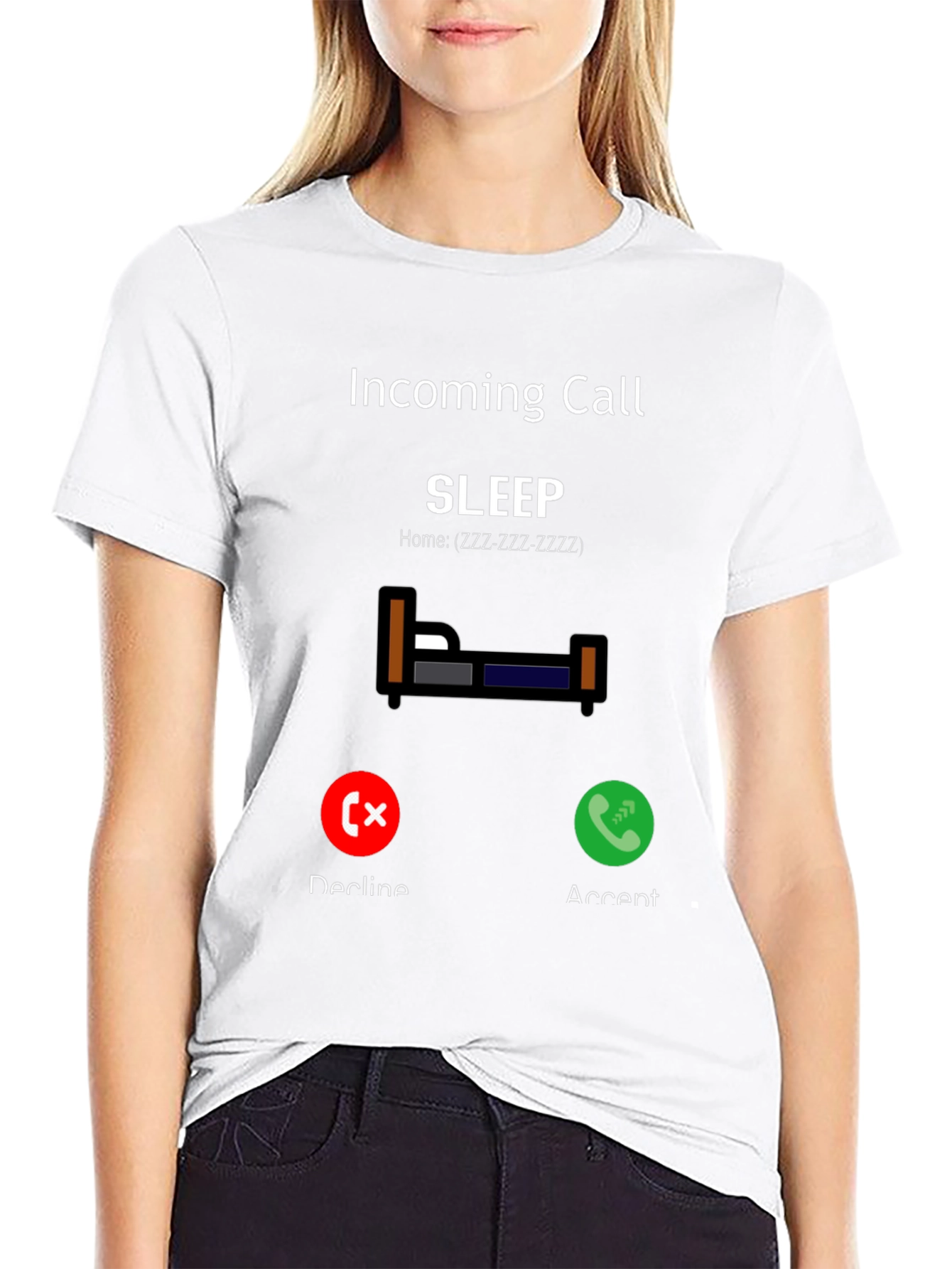 Incoming Call Sleep T-Shirt - Funny & Comfortable