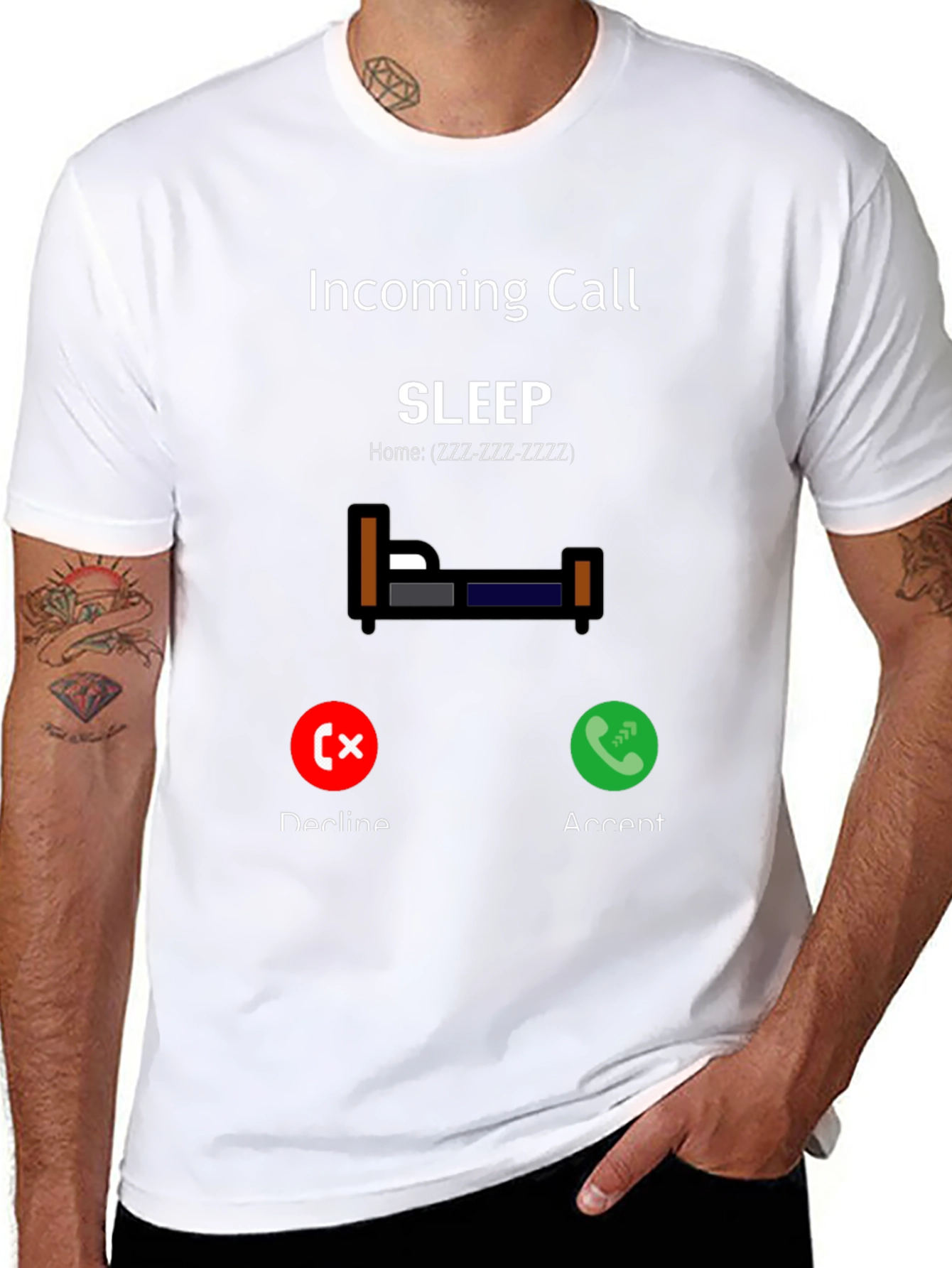 Incoming Call Sleep T-Shirt - Funny & Comfortable