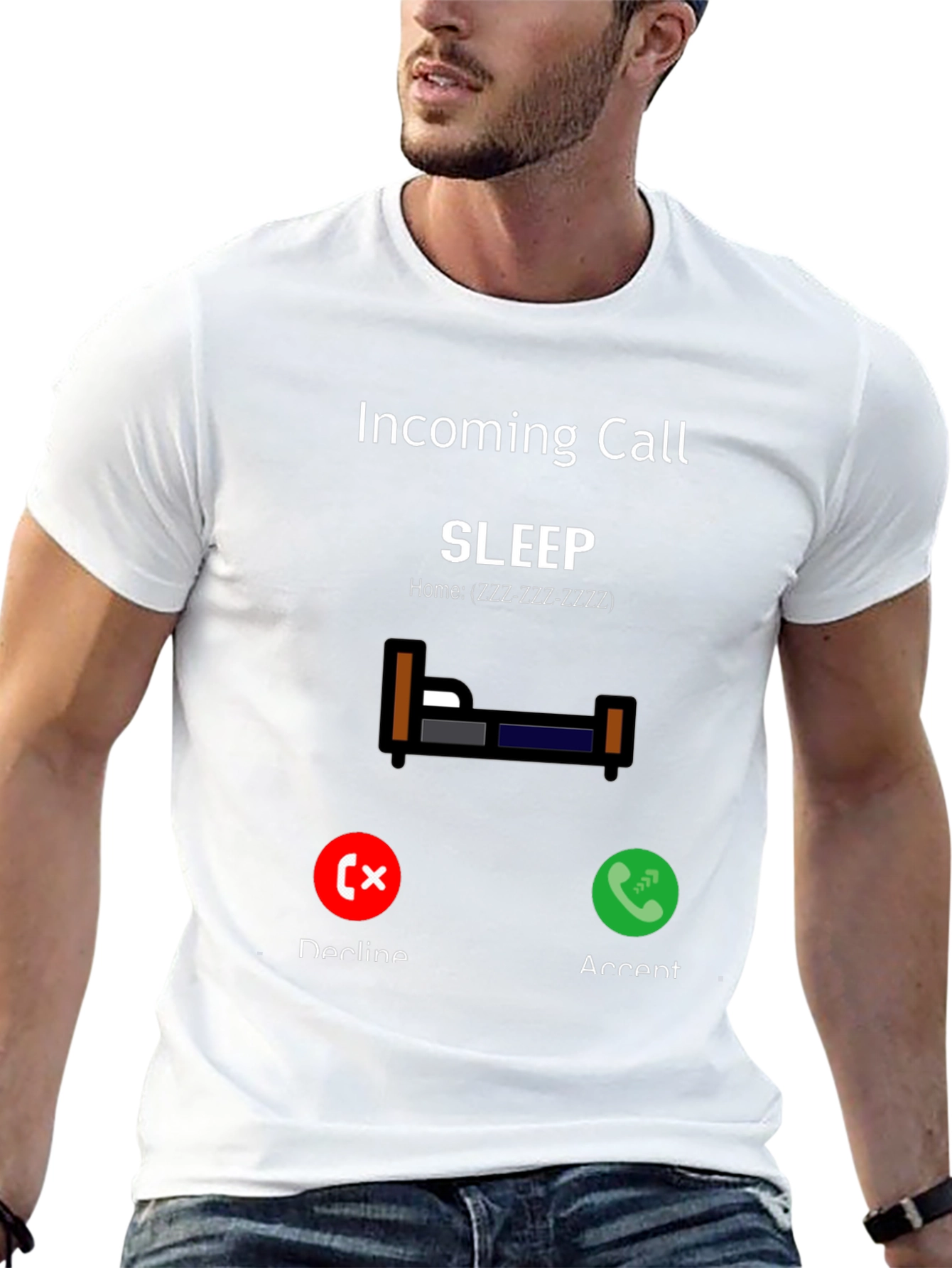 Incoming Call Sleep T-Shirt - Funny & Comfortable