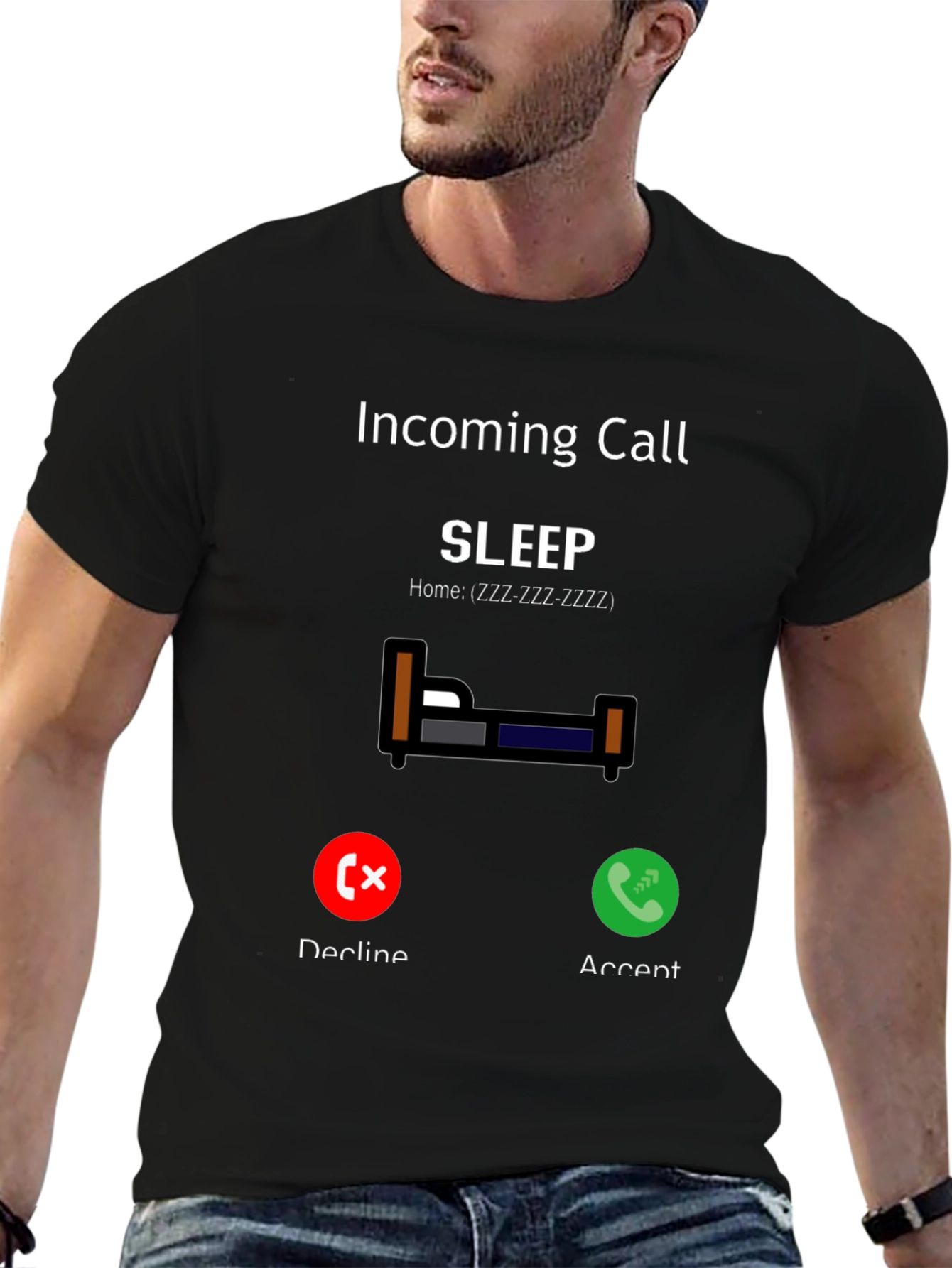 Incoming Call Sleep T-Shirt - Funny & Comfortable