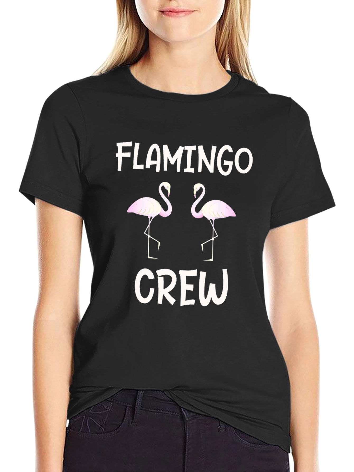 Flamingo Crew T-Shirt - Fun Novelty Tee