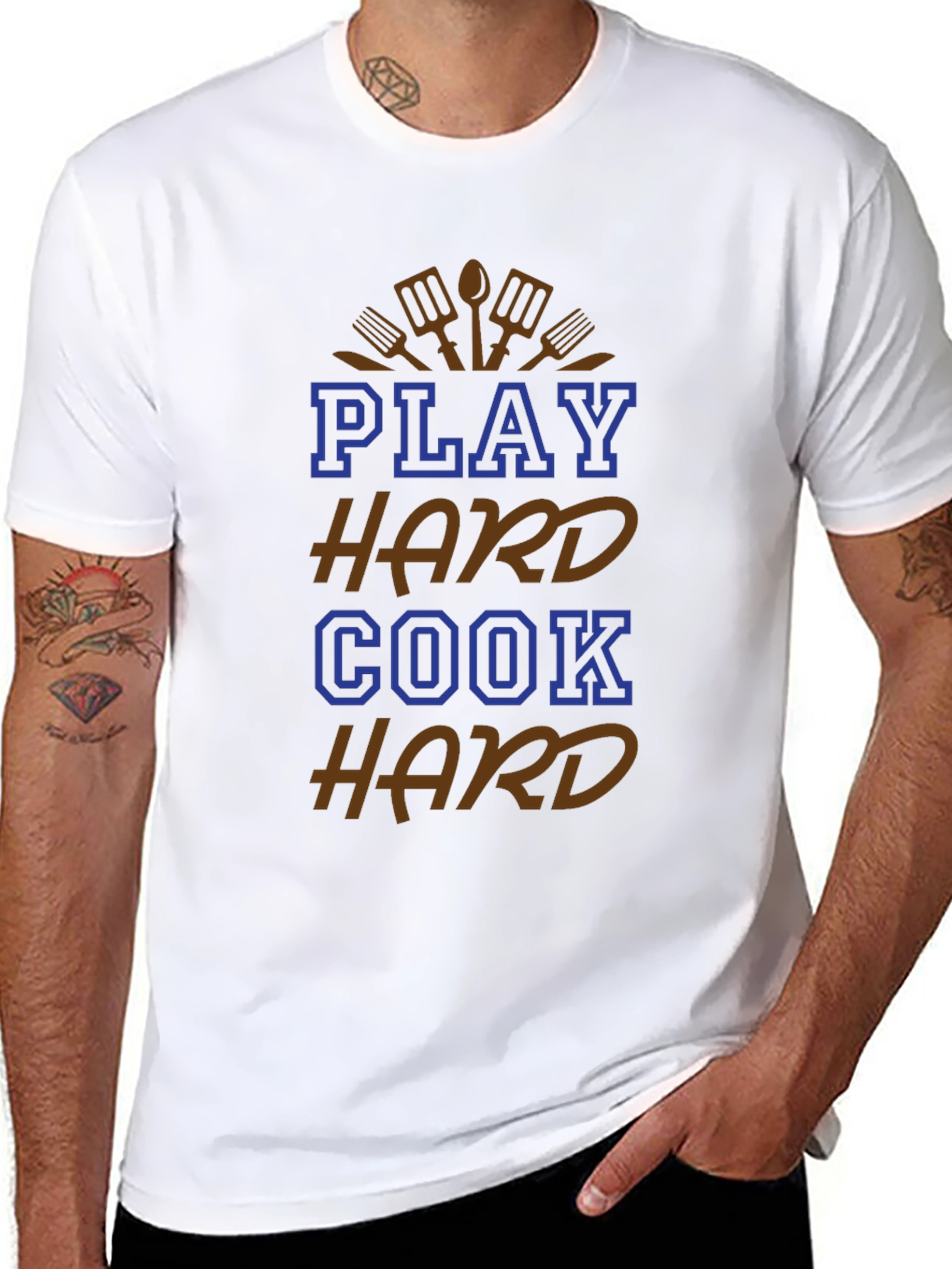 Play Hard Cook Hard Graphic T-Shirt