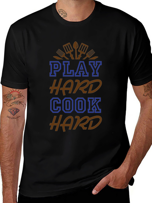 Play Hard Cook Hard Graphic T-Shirt