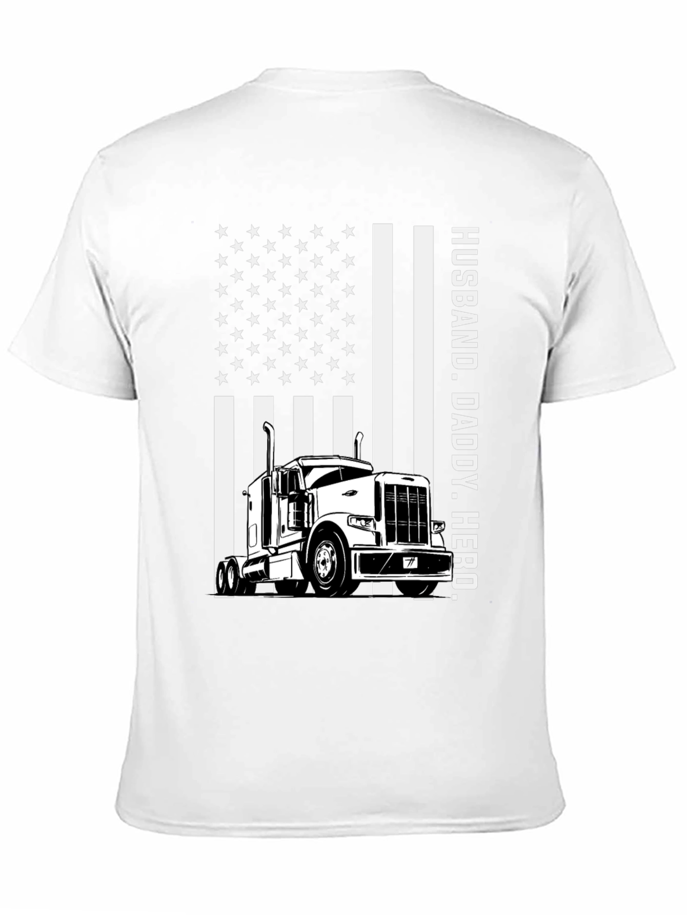 Husband Daddy Hero Trucker T-Shirt