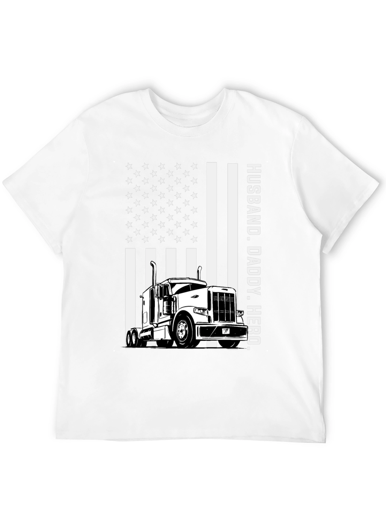 Husband Daddy Hero Trucker T-Shirt