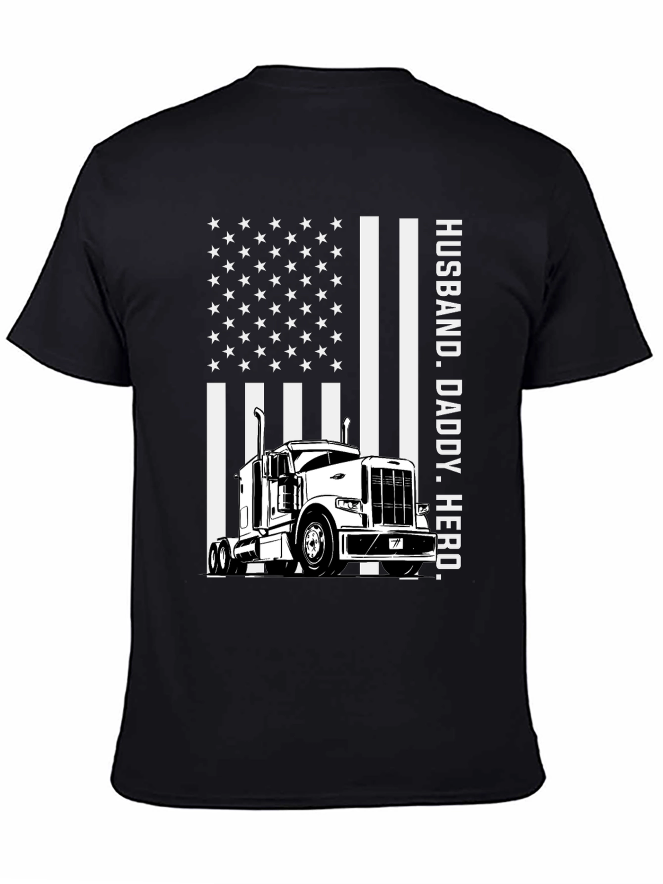 Husband Daddy Hero Trucker T-Shirt