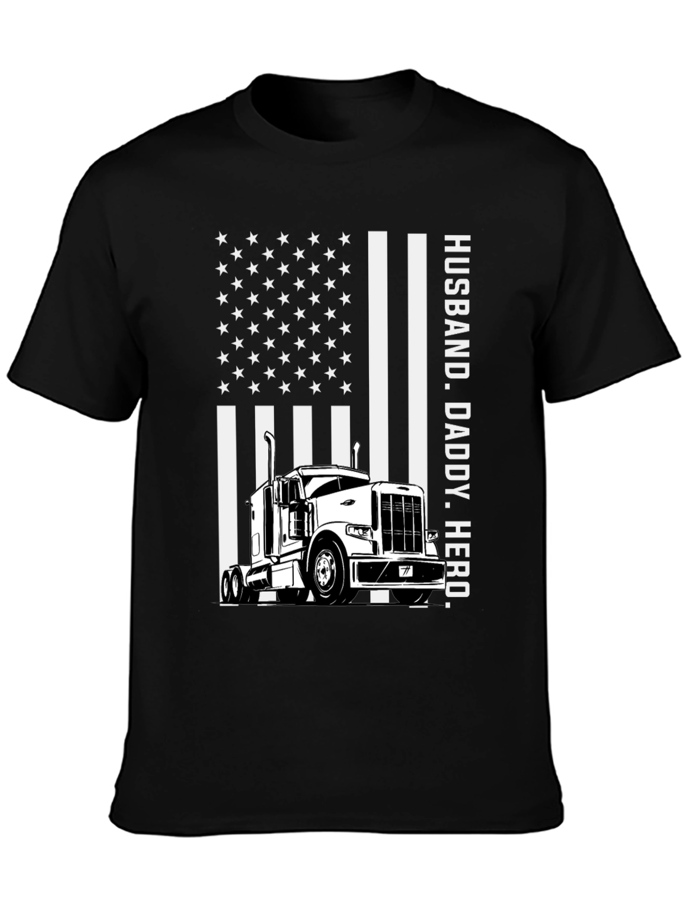 Husband Daddy Hero Trucker T-Shirt