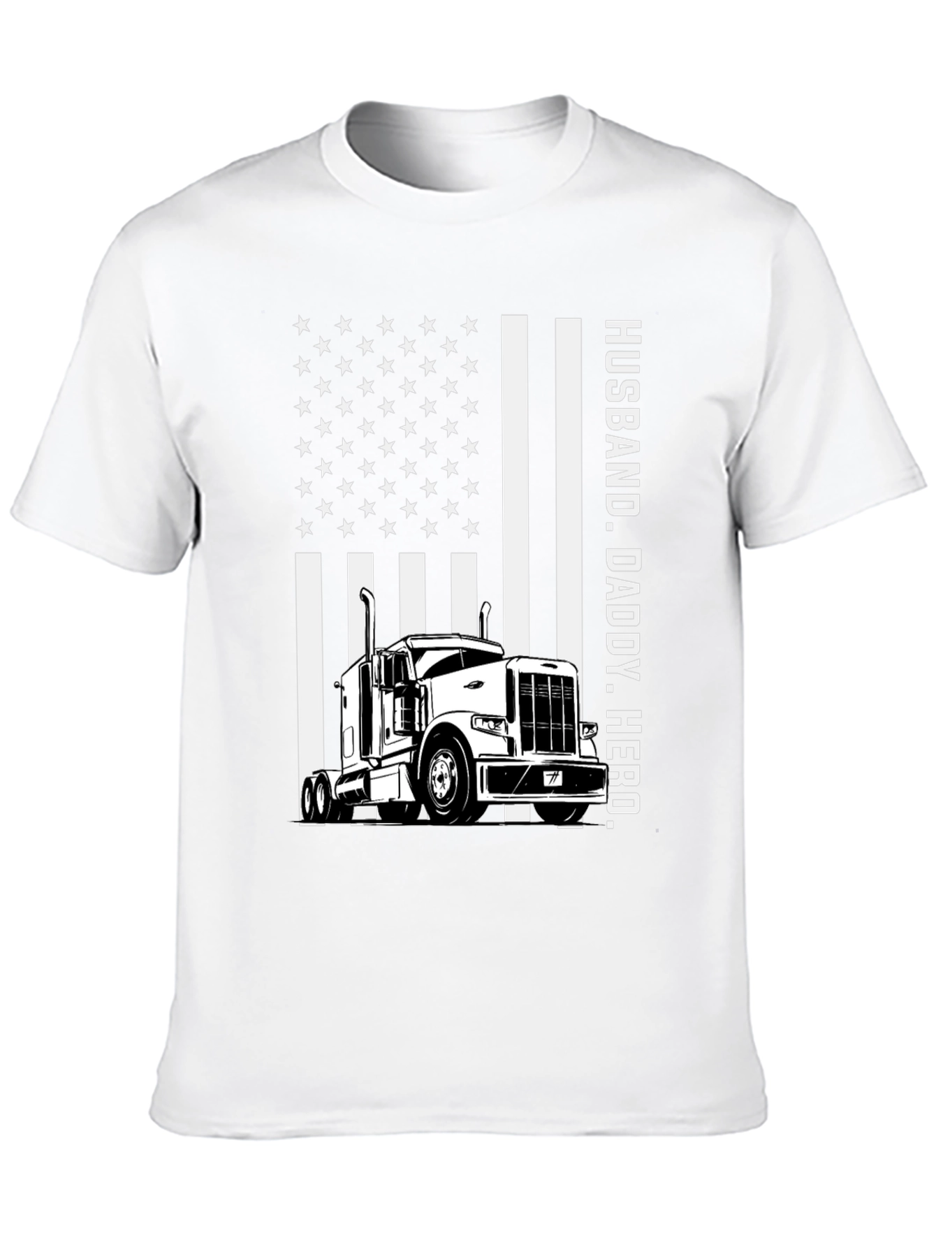 Husband Daddy Hero Trucker T-Shirt