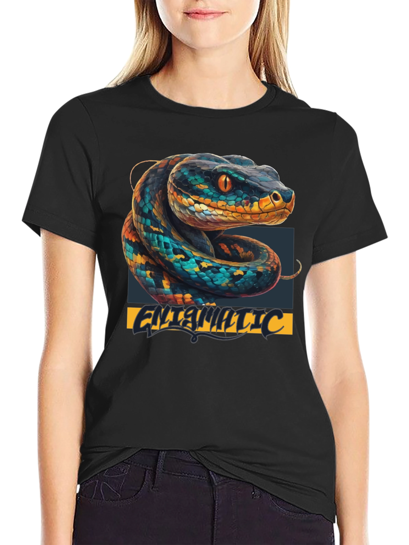Snake Graphic T-Shirt - Cool Animal Print Tee